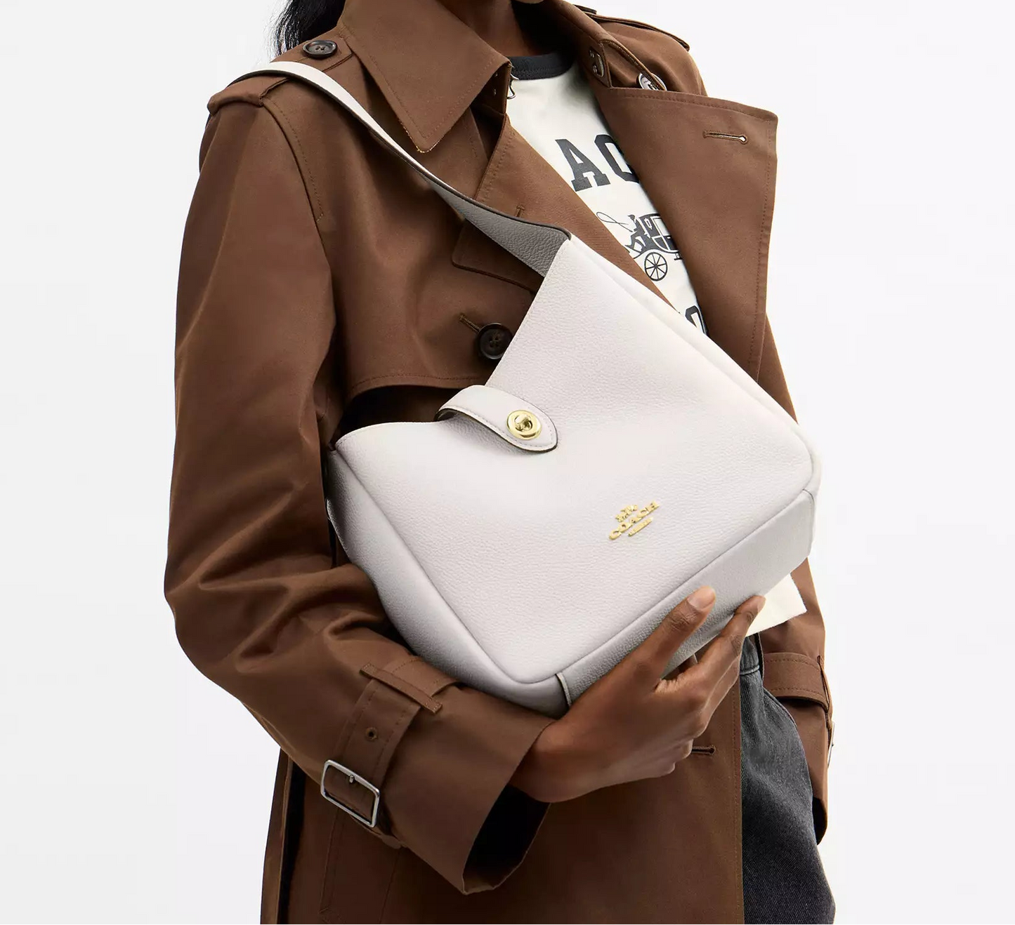 Hadley Convertible Crossbody Bag Chalk Coach