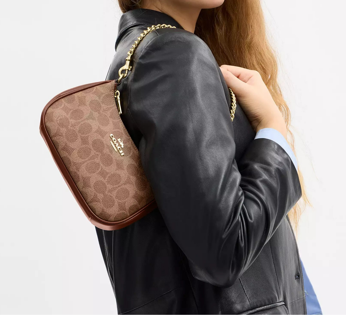Teri Mini Crossbody Bag In Signature Canvas Tan Brown Coach