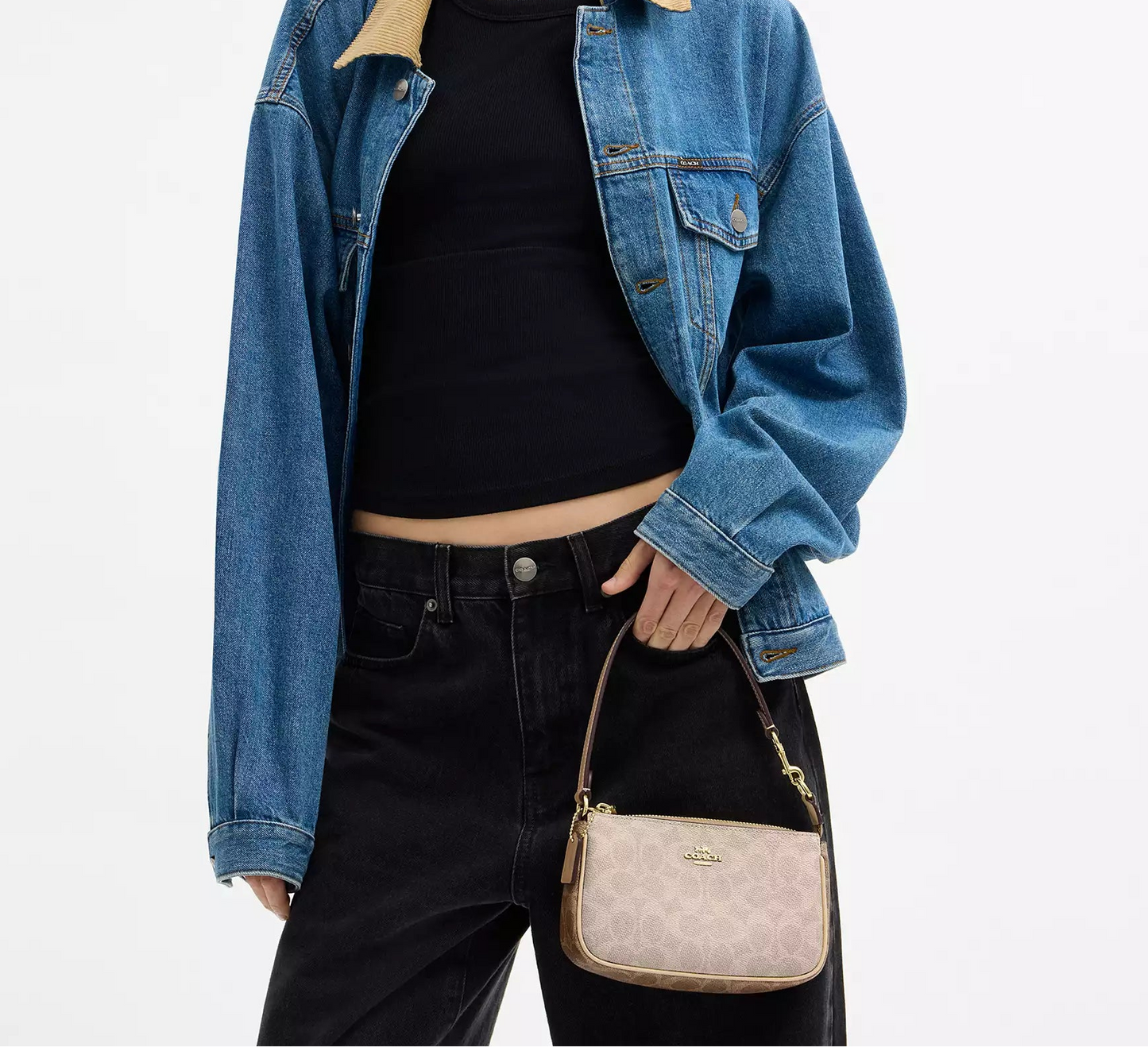 Nolita 19 In Blocked Signature Sand Canvas Coach