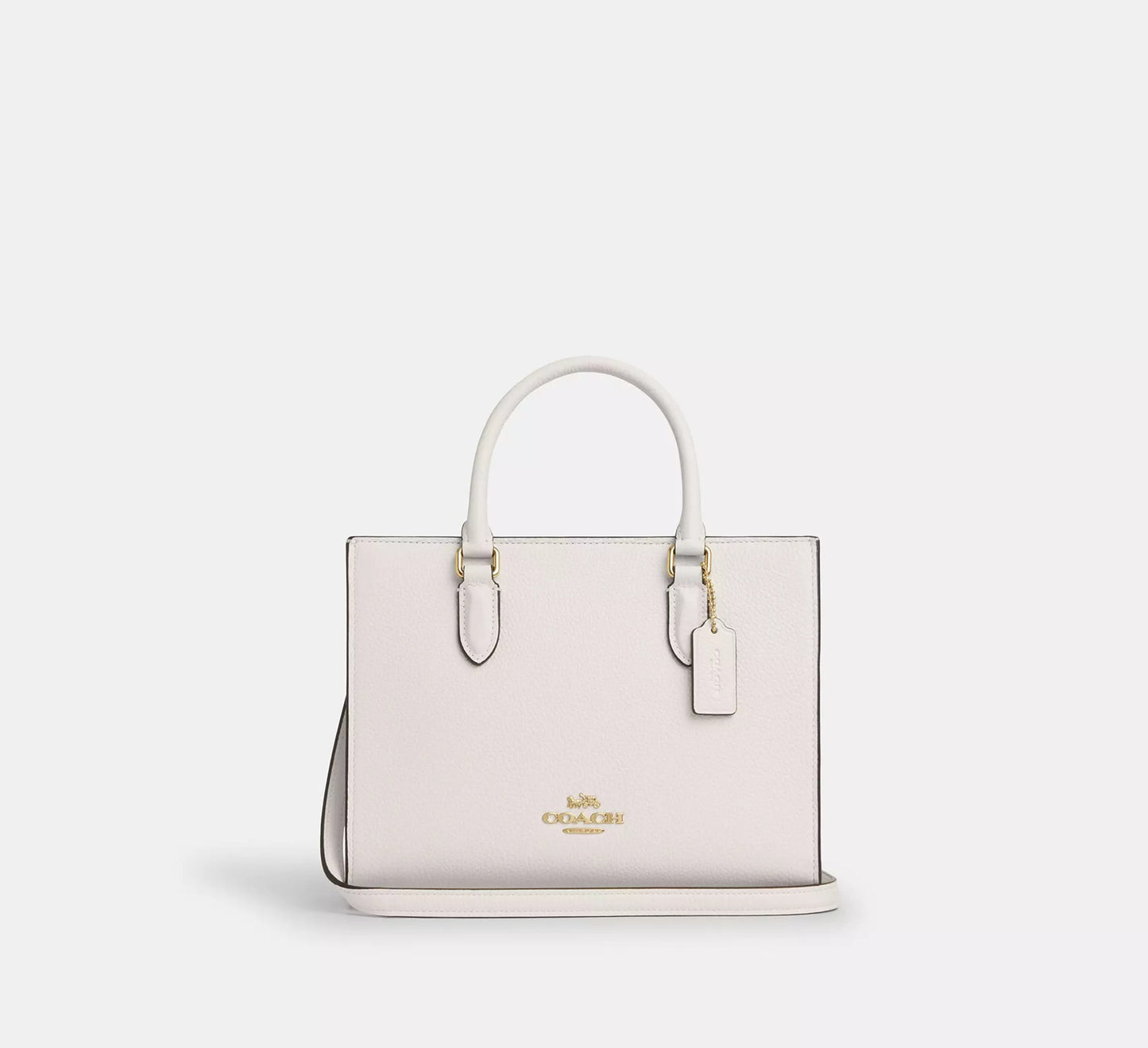 Maggie Small Tote Bag Gold Chalk Coach