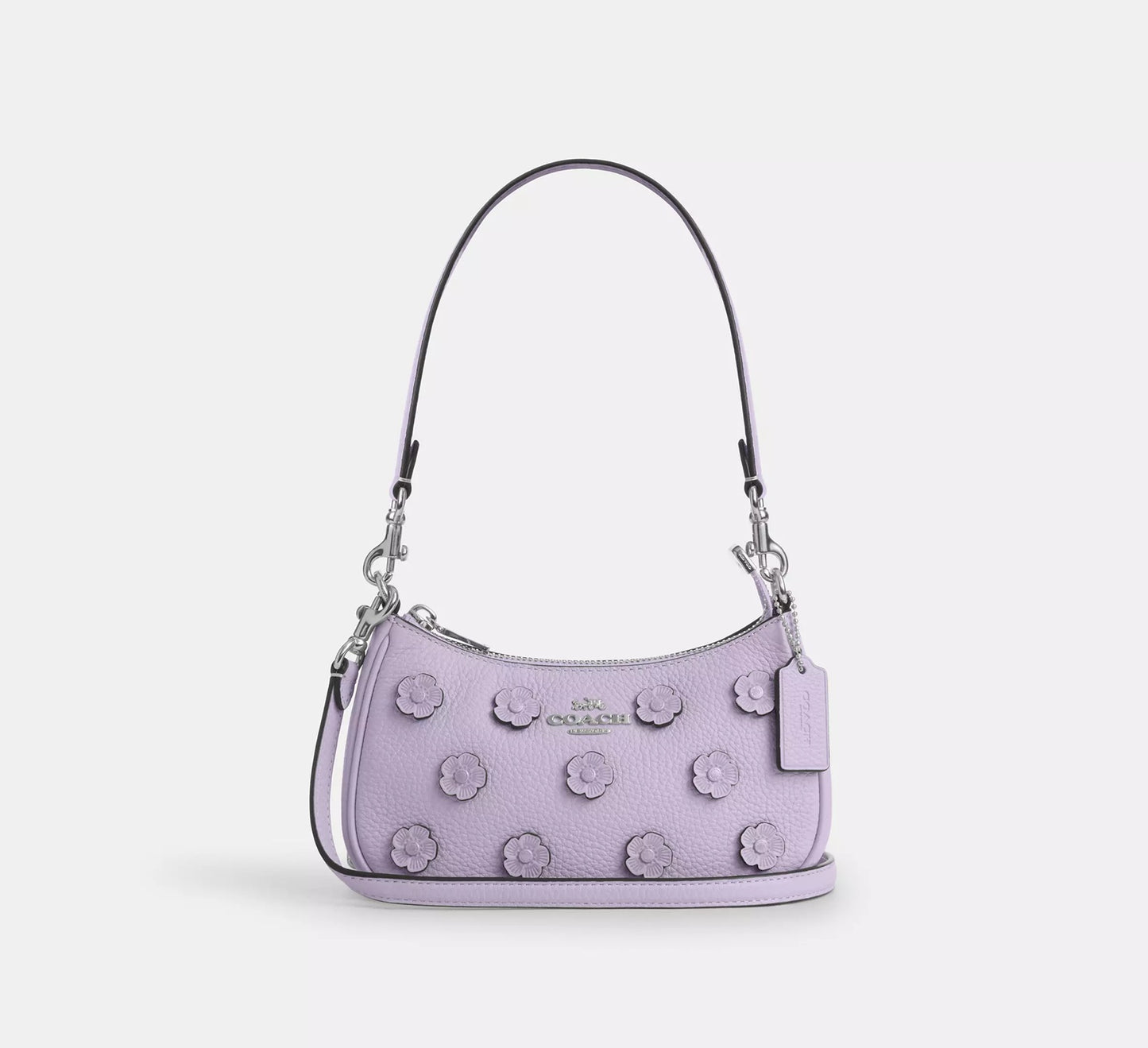 Teri Mini Crossbody Bag With Floral Applique Lilac Coach