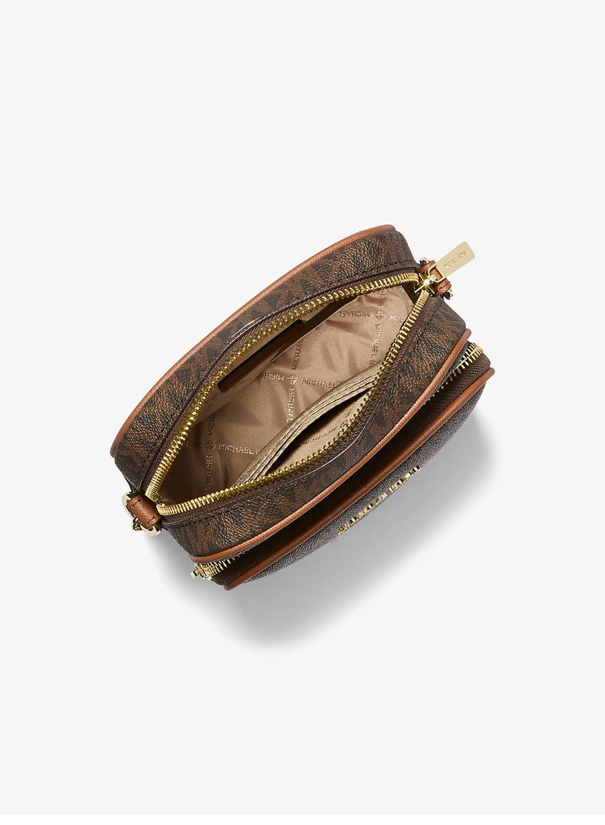 Jet Set Travel Medium Logo Crossbody Bag Brown Michael Kors