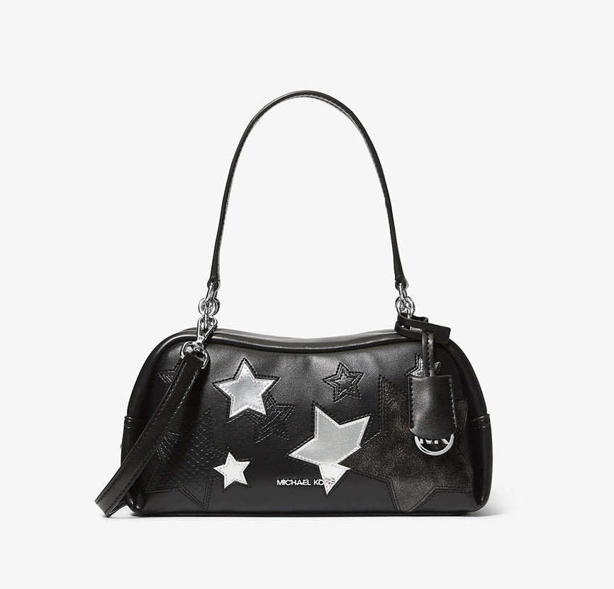 Cecily Small Embellished Shoulder Bag Black Michael Kors