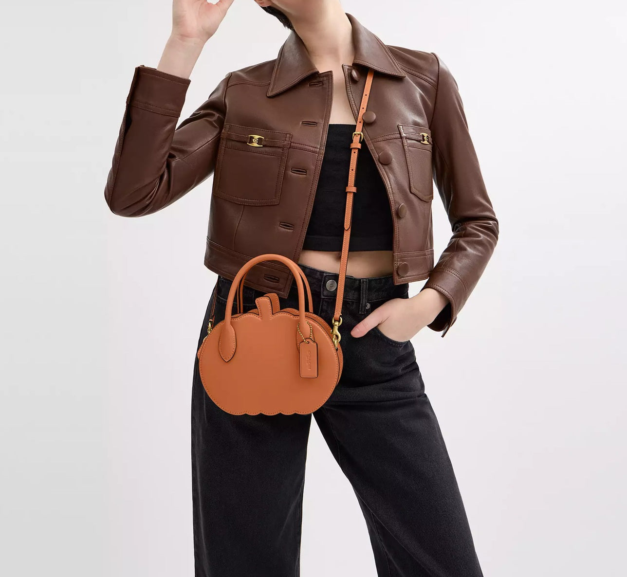 Pumpkin Bag Multi Orange Coach