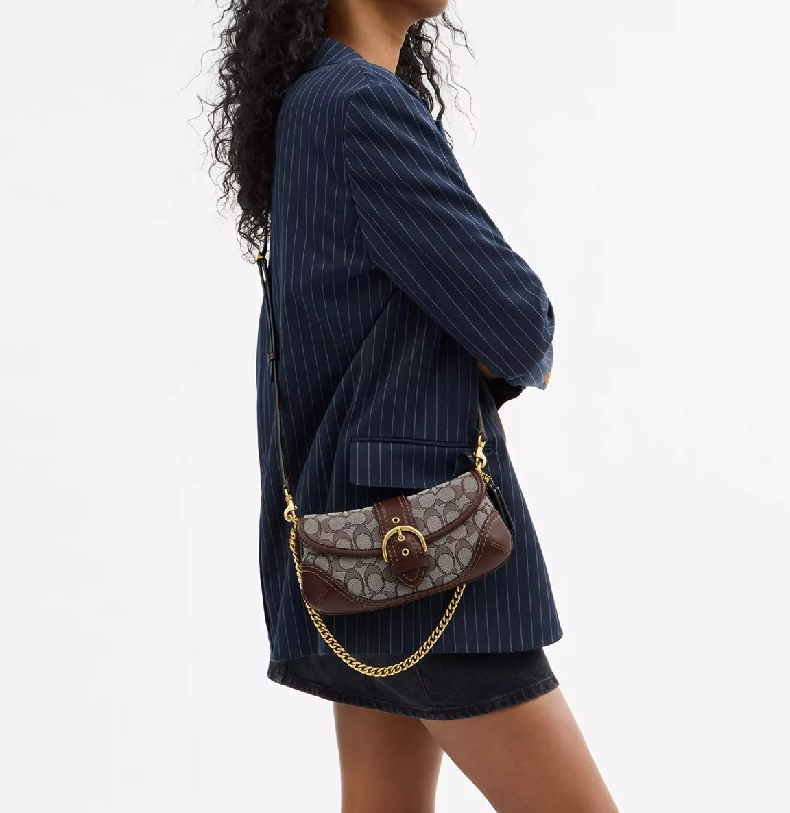 Soho Bag 25 In Signature Jacquard Oak Maple Coach