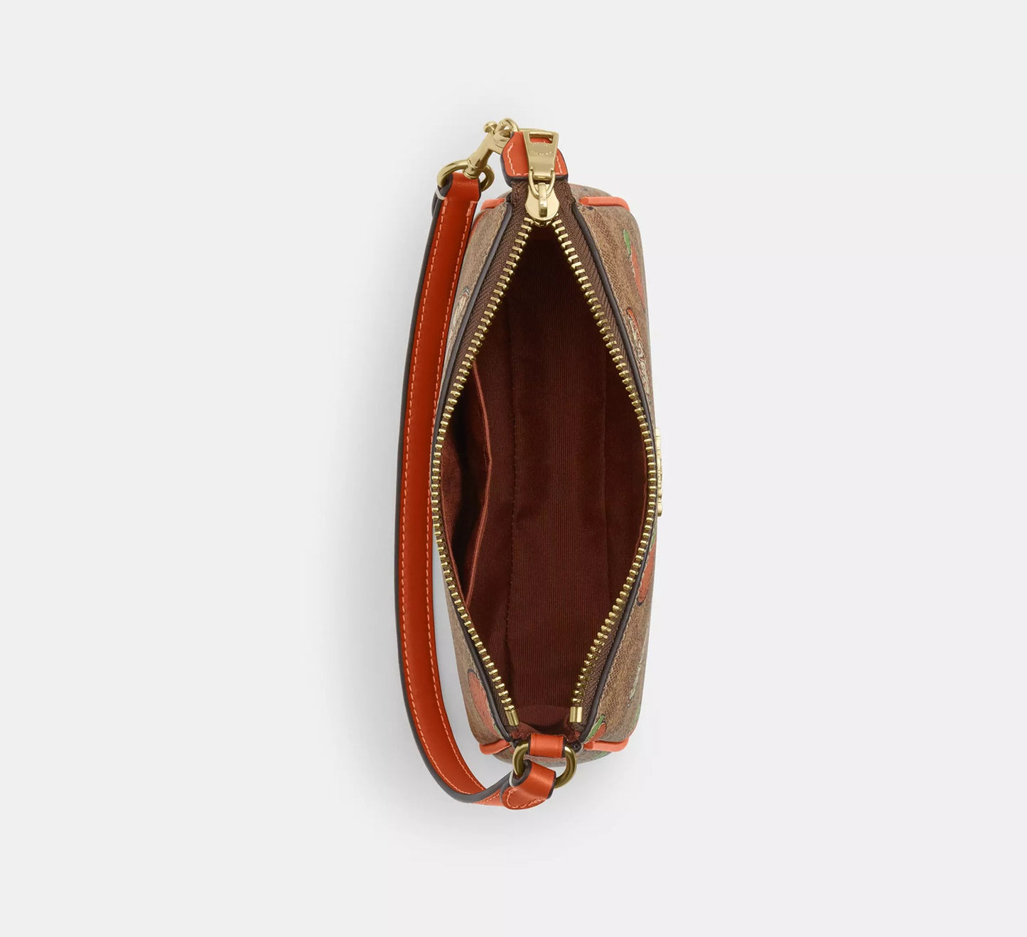 Nolita 19 In Signature Canvas With Orange Print Bag Tan Multi Coach