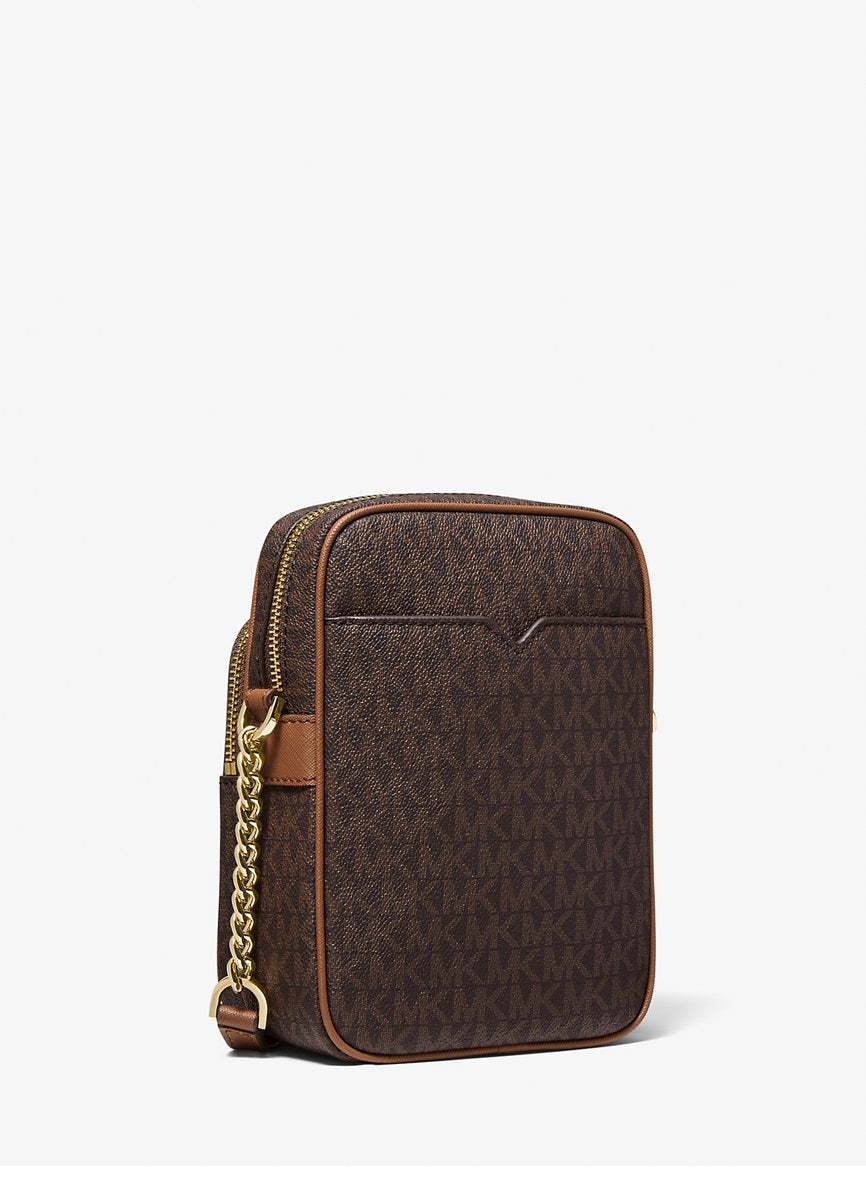 Jet Set Travel Medium Logo Crossbody Bag Brown Michael Kors