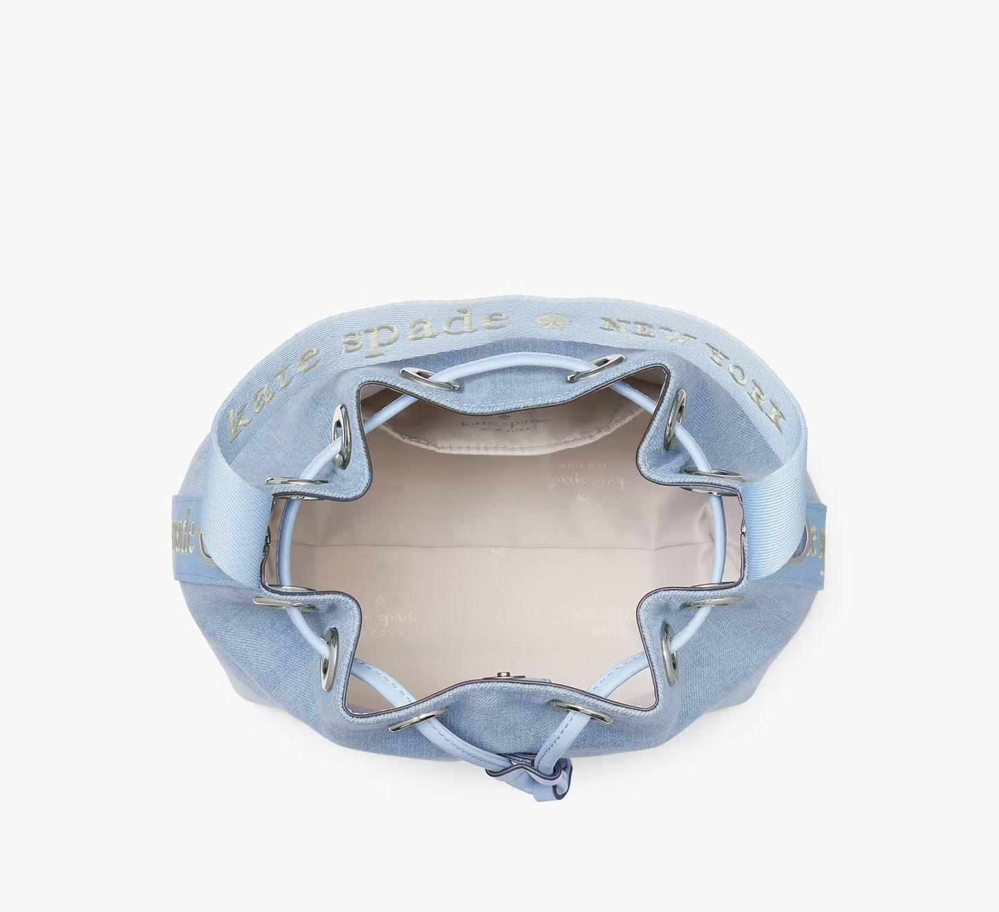 Kip Denim Bucket Bag Blue Multicolor Kate Spade