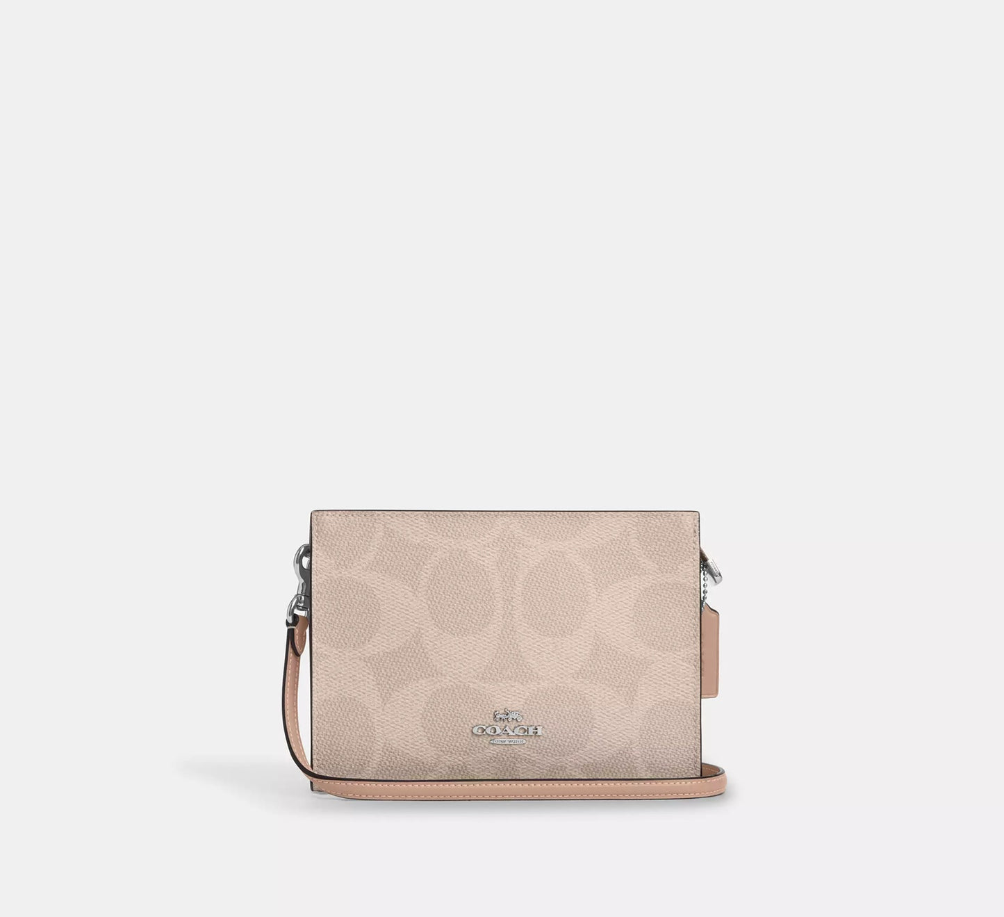 Slim Crossbody Bag In Signature Canvas Taupe Coach