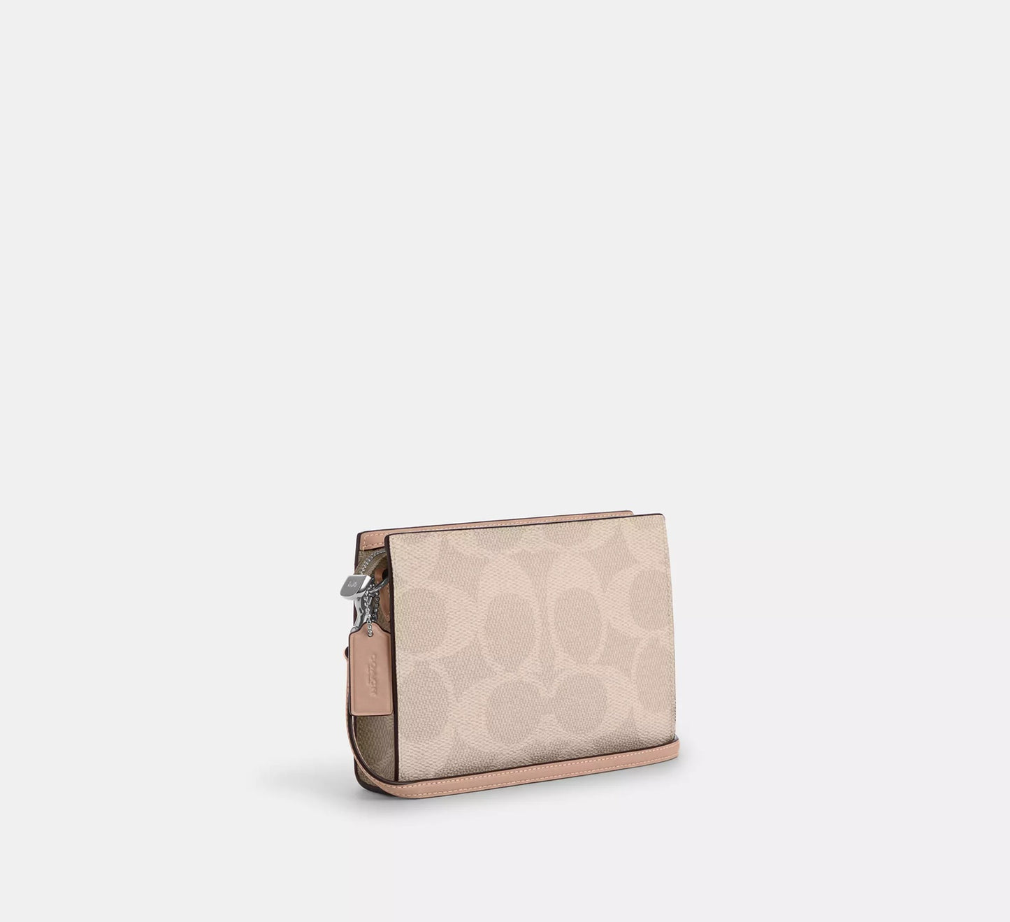 Slim Crossbody Bag In Signature Canvas Taupe Coach