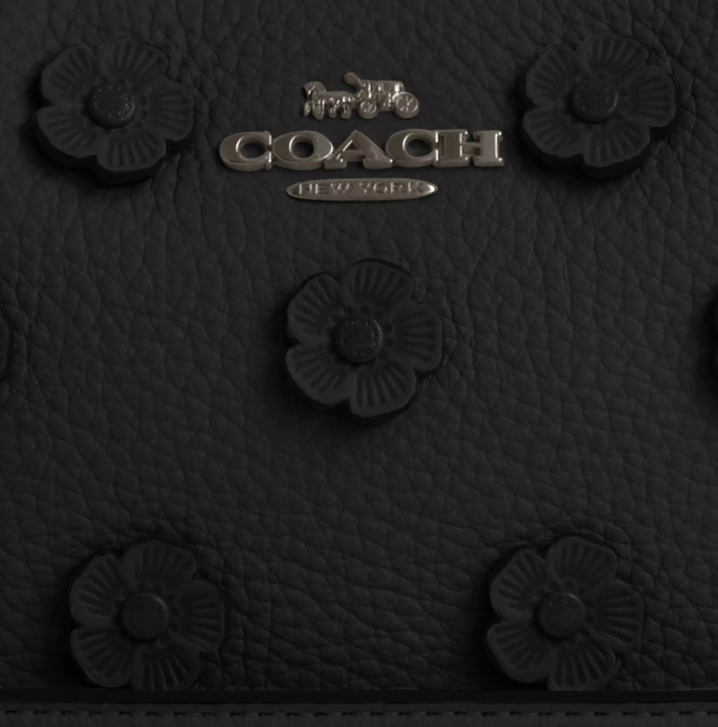 Teri Mini Crossbody Bag With Floral Applique Black Coach