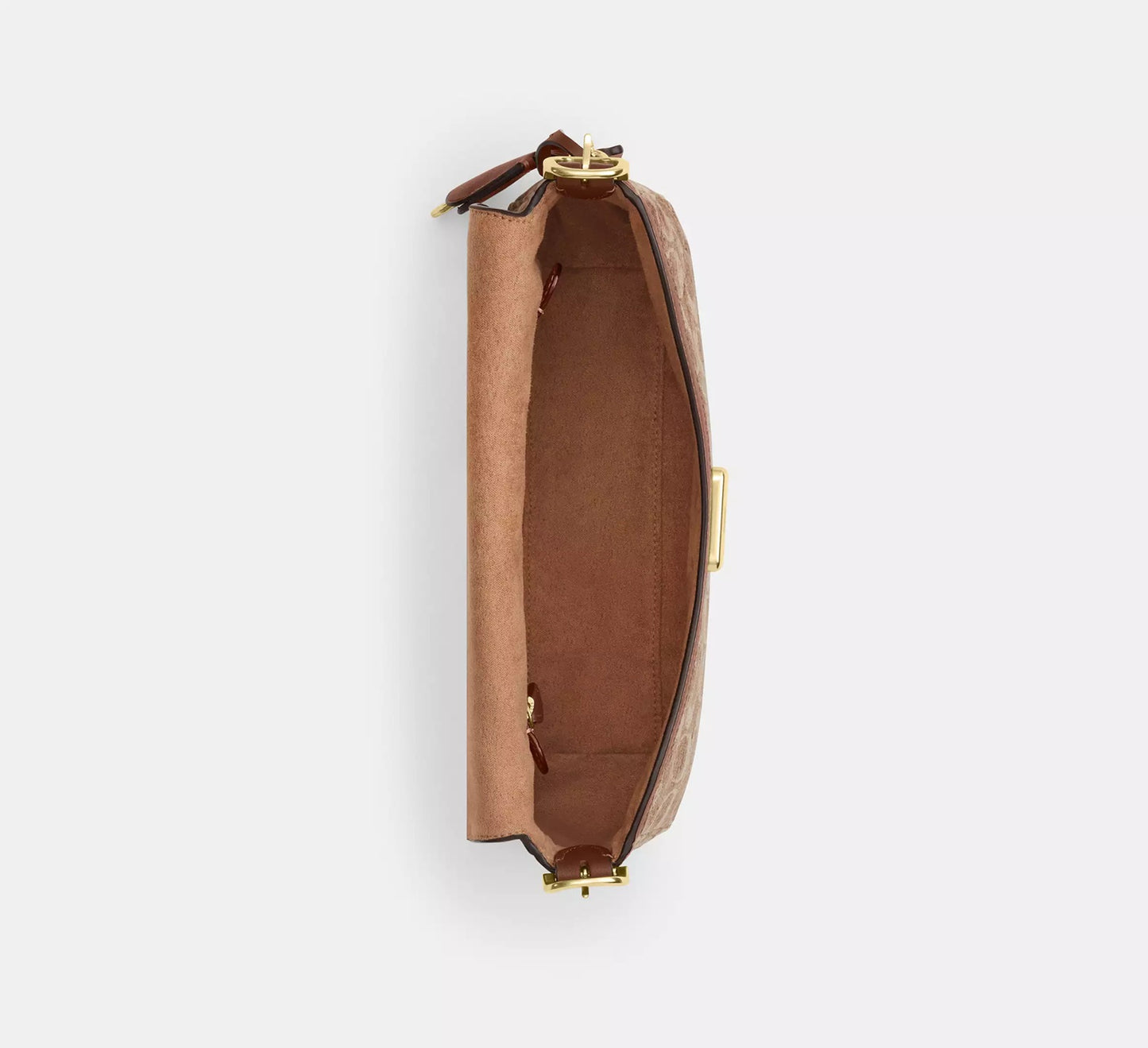 Etta Small Flap Shoulder Bag In Signature Chenille Vintage Brown Coach