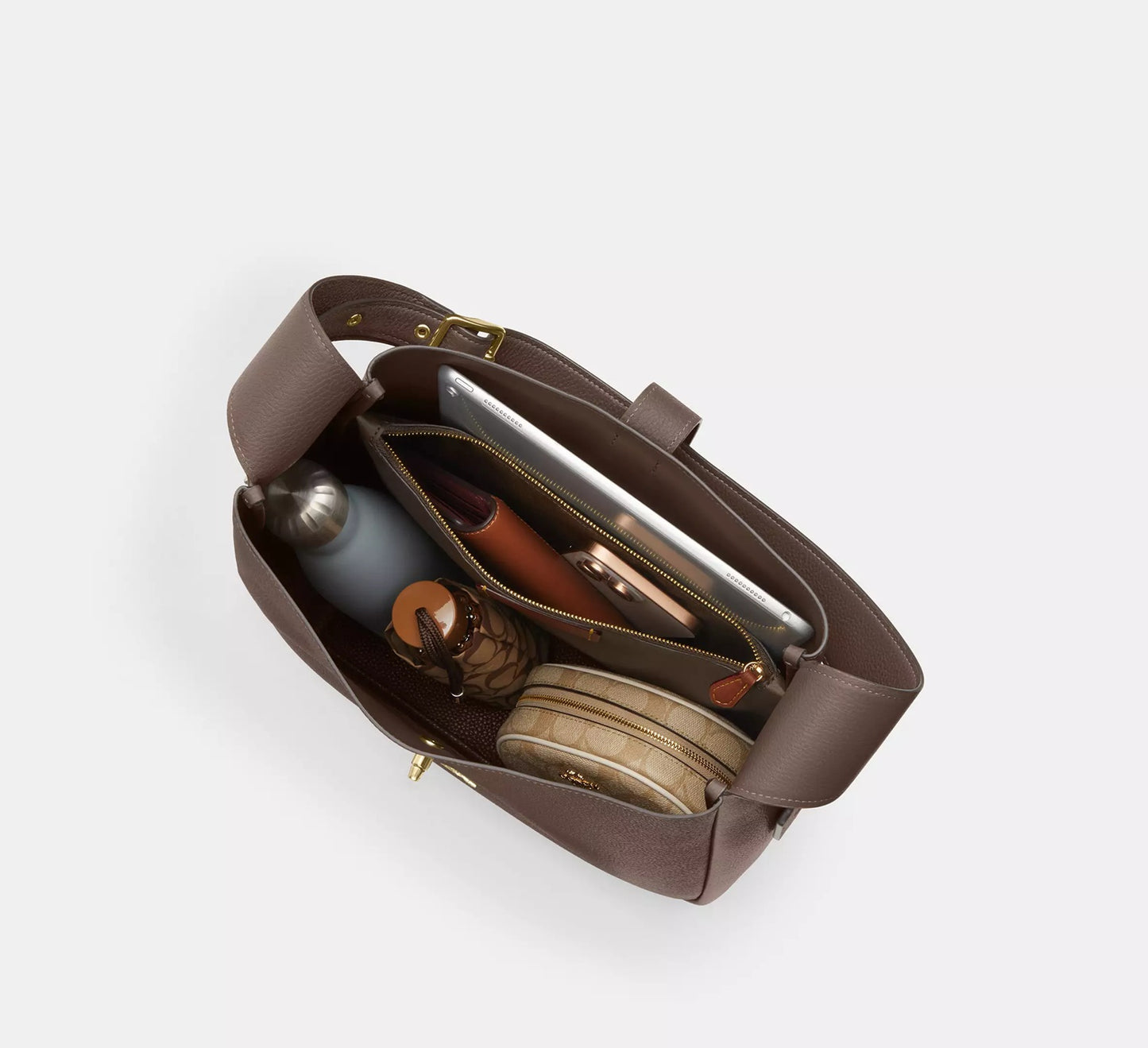 Hadley Large Shoulder Bag Dark Stone Coach