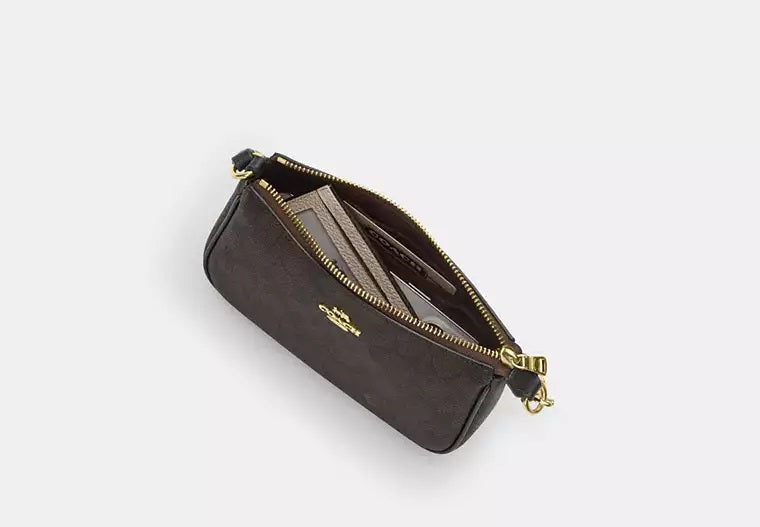 Nolita 19 In Signature Canvas Walnut Black Coach