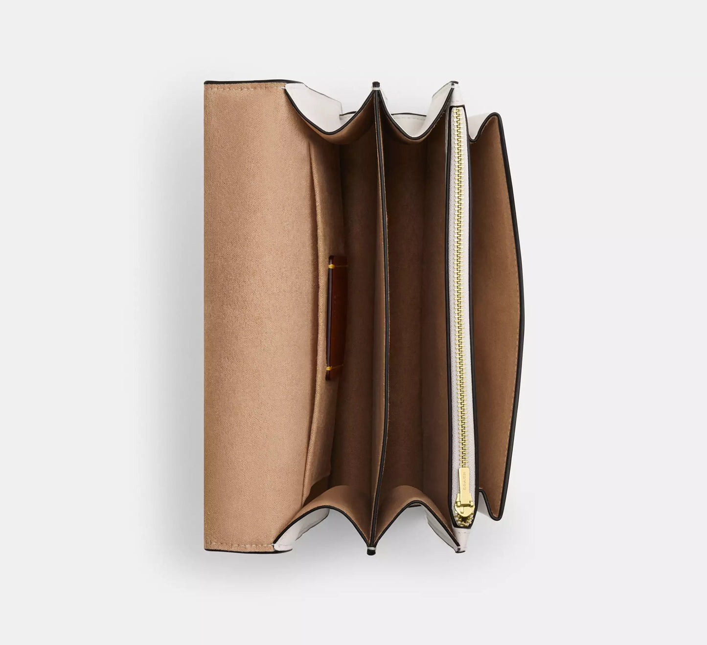 Klare Crossbody Bag With Heart Rivets Gold Chalk Coach