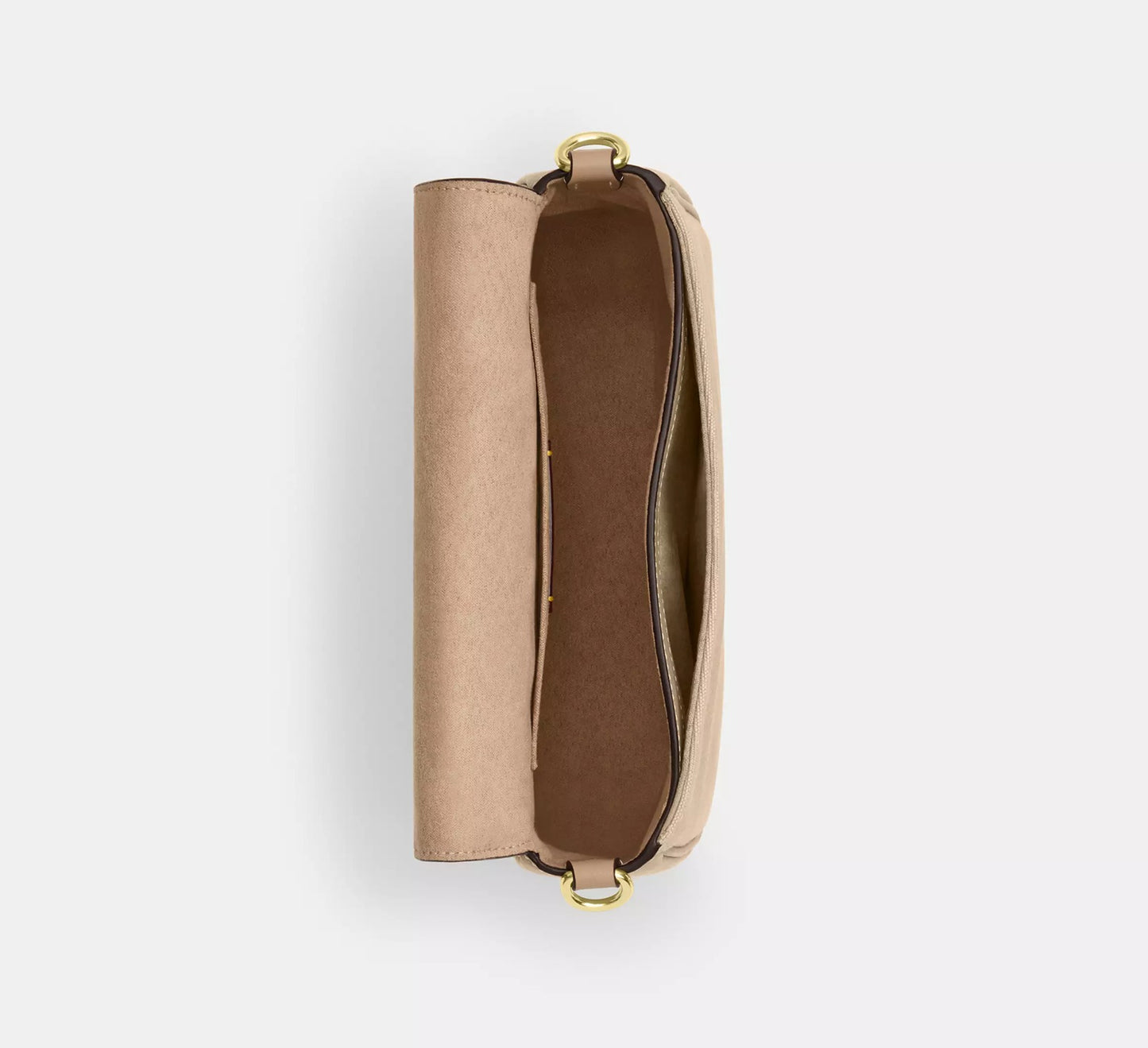 Amelia Saddle Bag With Signature Canvas Dark Natural Multi Coach
