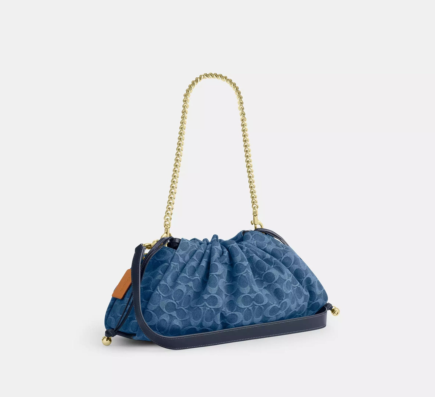 Faye Large Shoulder Bag In Signature Denim Indigo Coach