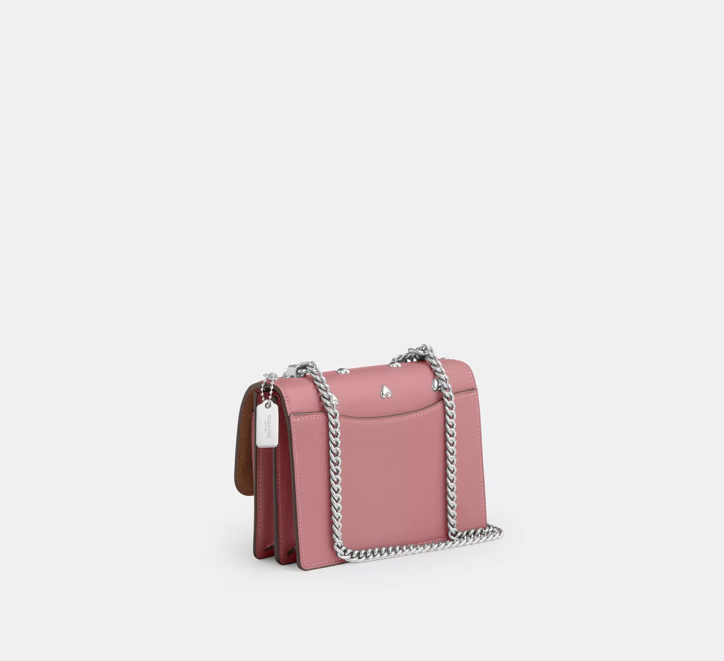 Mini Klare Crossbody Bag With Heart Rivets Peony Coach