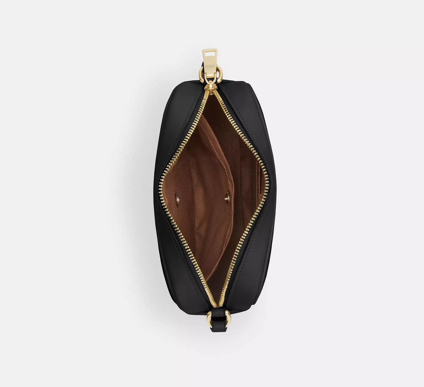 Mini Jamie Camera Bag In Signature Canvas Walnut Black Coach