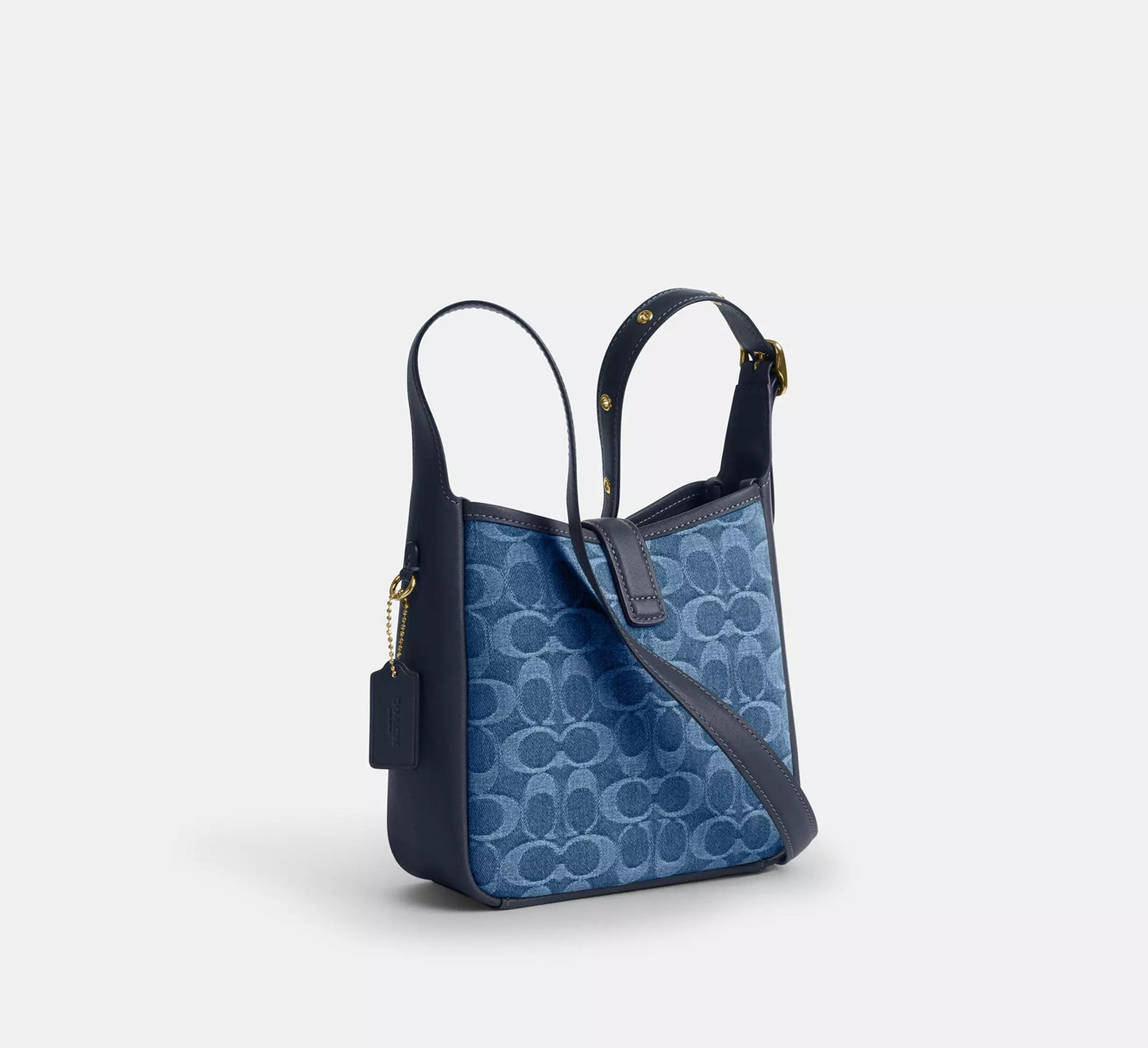 Hadley Mini Crossbody Bag In Signature Denim Indigo Coach