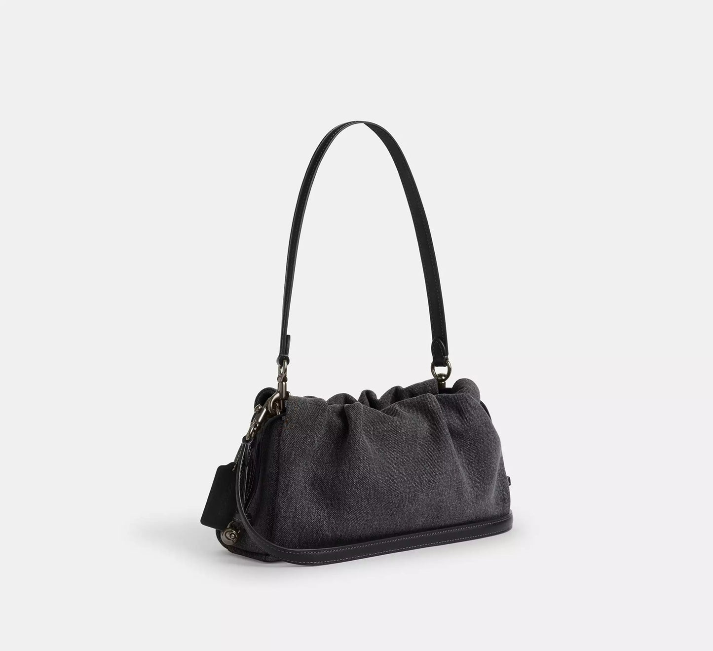 Faye Shoulder Bag Denim Washed Grey Coach