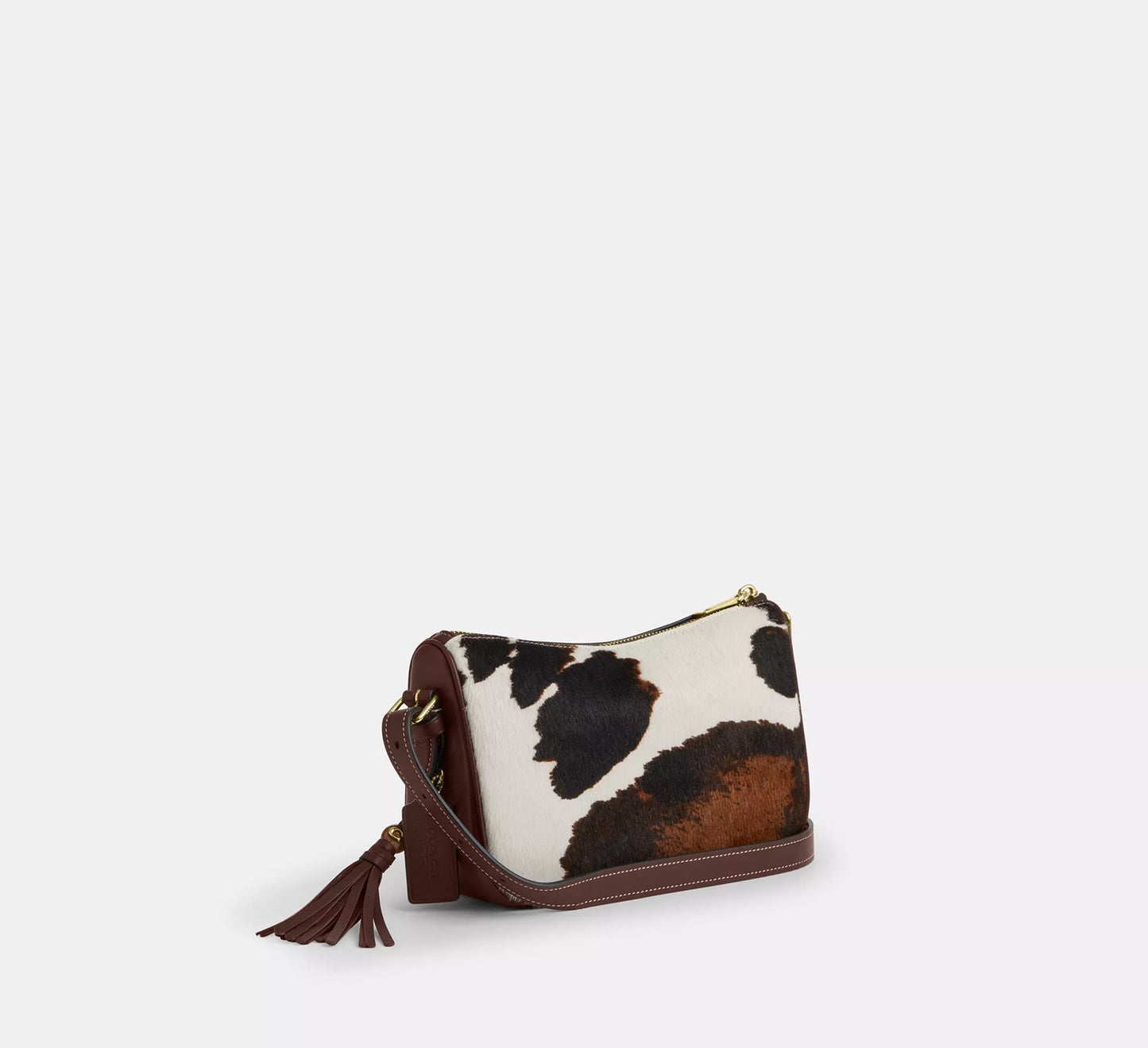 Kailey Shoulder Bag With Cow Print And Tassel Coach