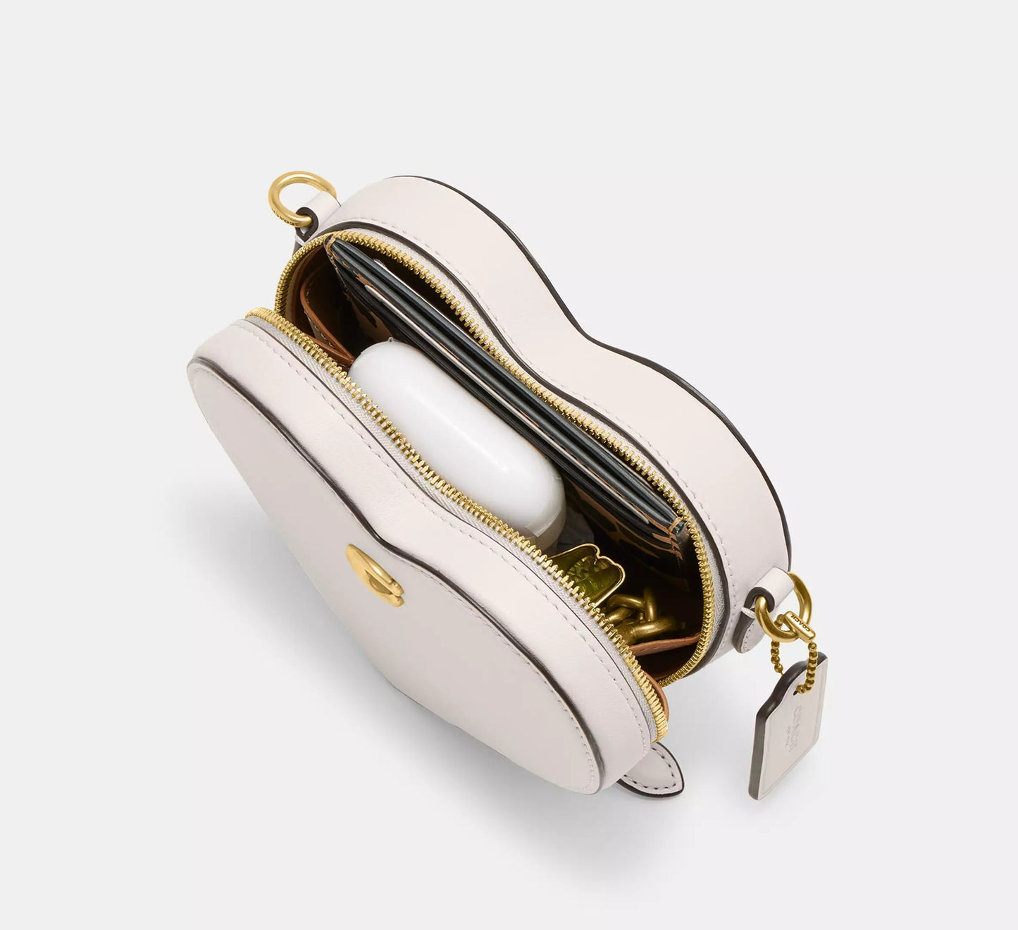 Heart Crossbody Bag 14 Chalk Coach