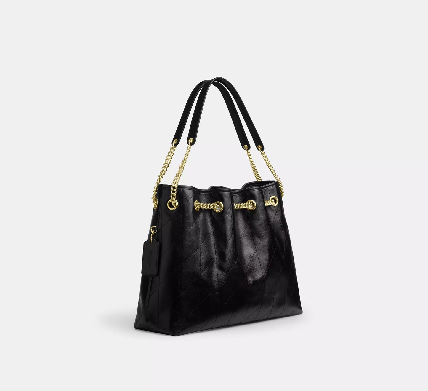 Evelyn Shoulder Bag With Quilting Black Coach