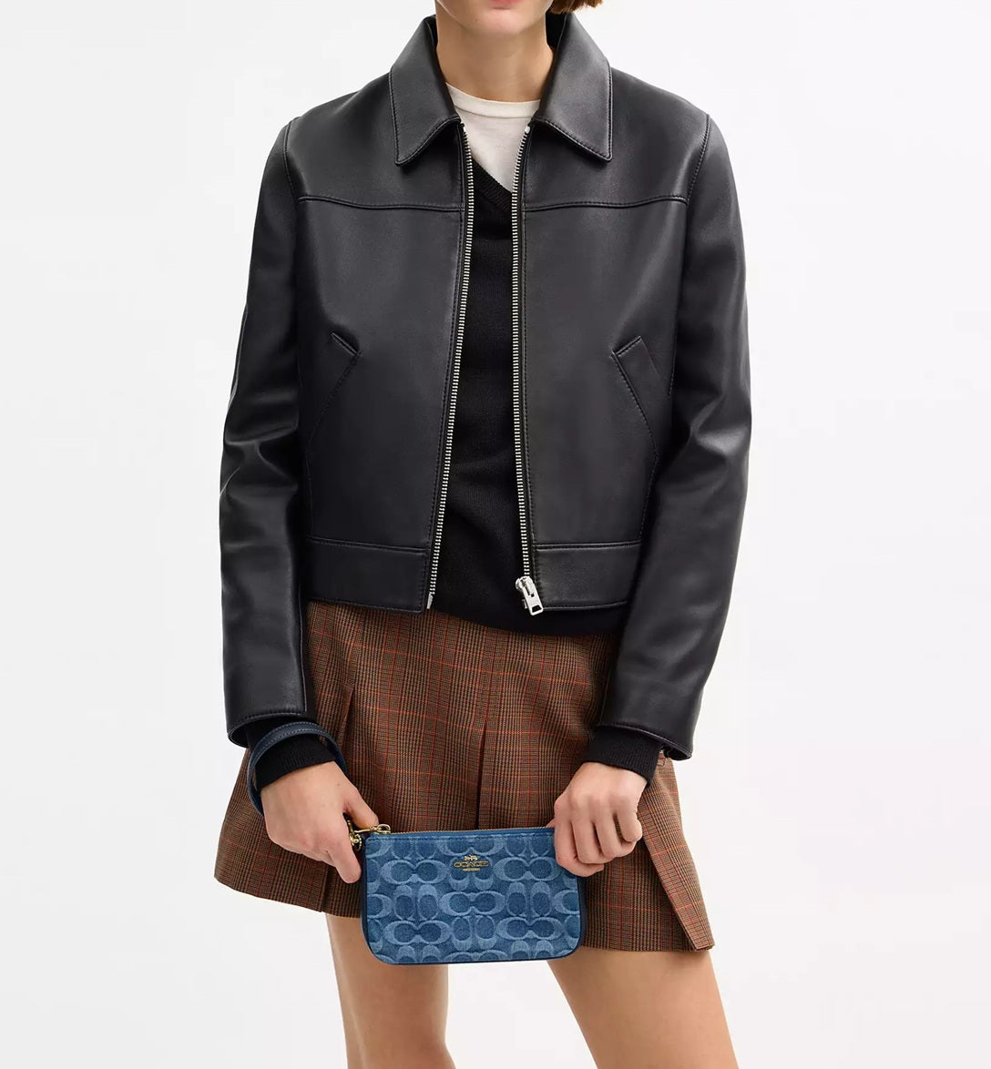 Nolita 19 In Signature Denim Indigo Coach