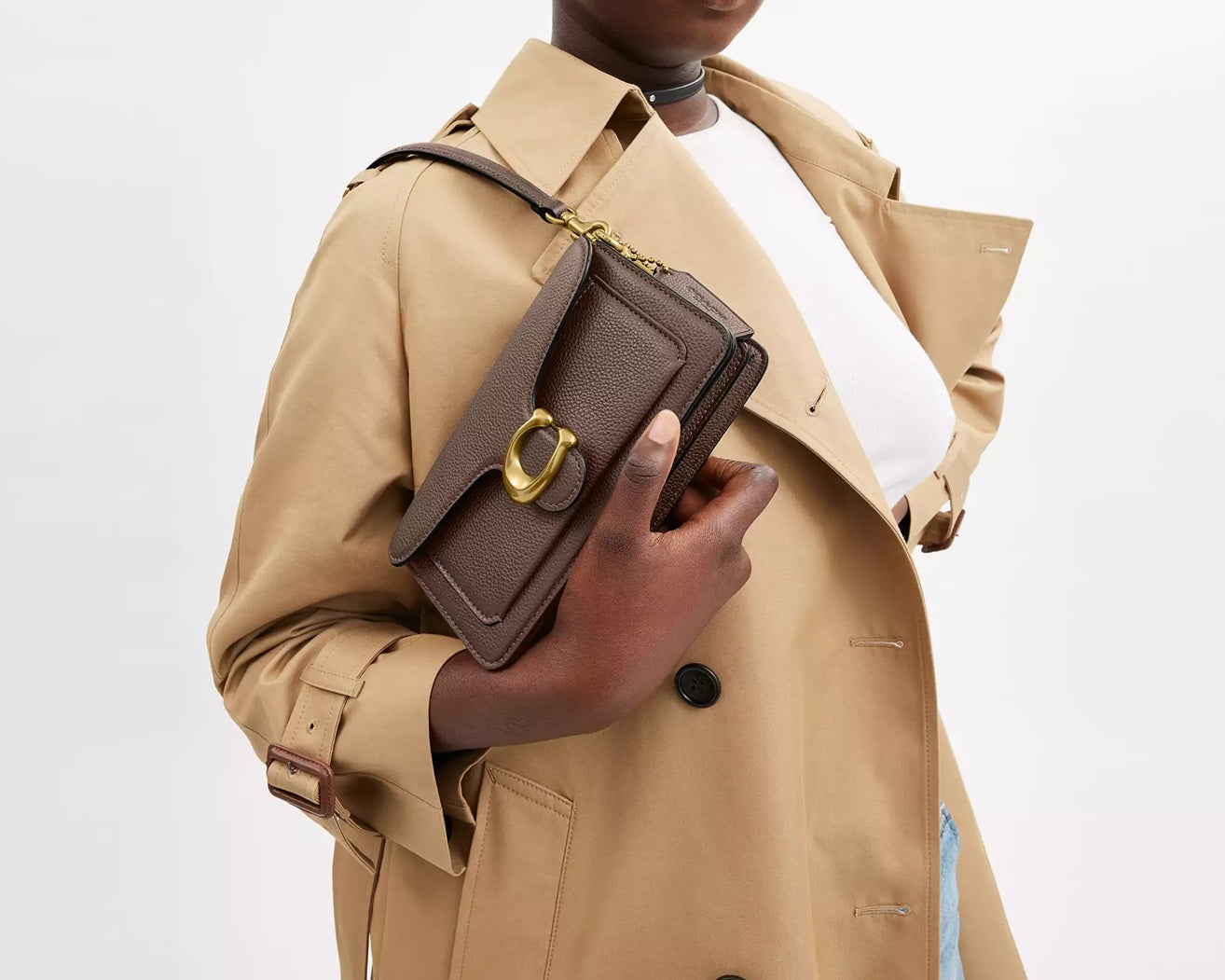 Tabby Shoulder Bag 20 Dark Stone Coach
