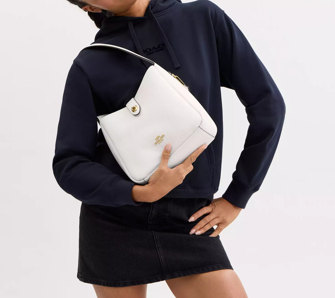 Hadley Convertible Crossbody Bag Chalk Coach