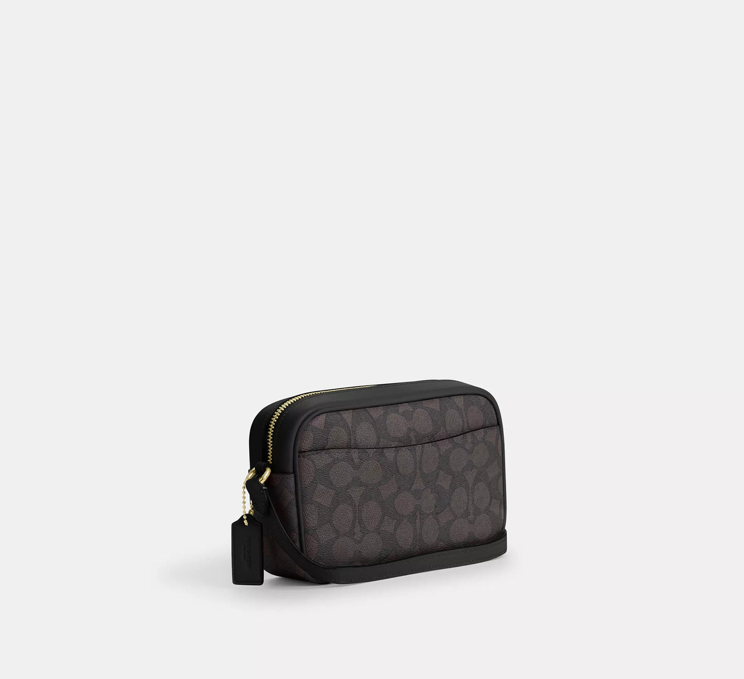 Mini Jamie Camera Bag In Signature Canvas Walnut Black Coach