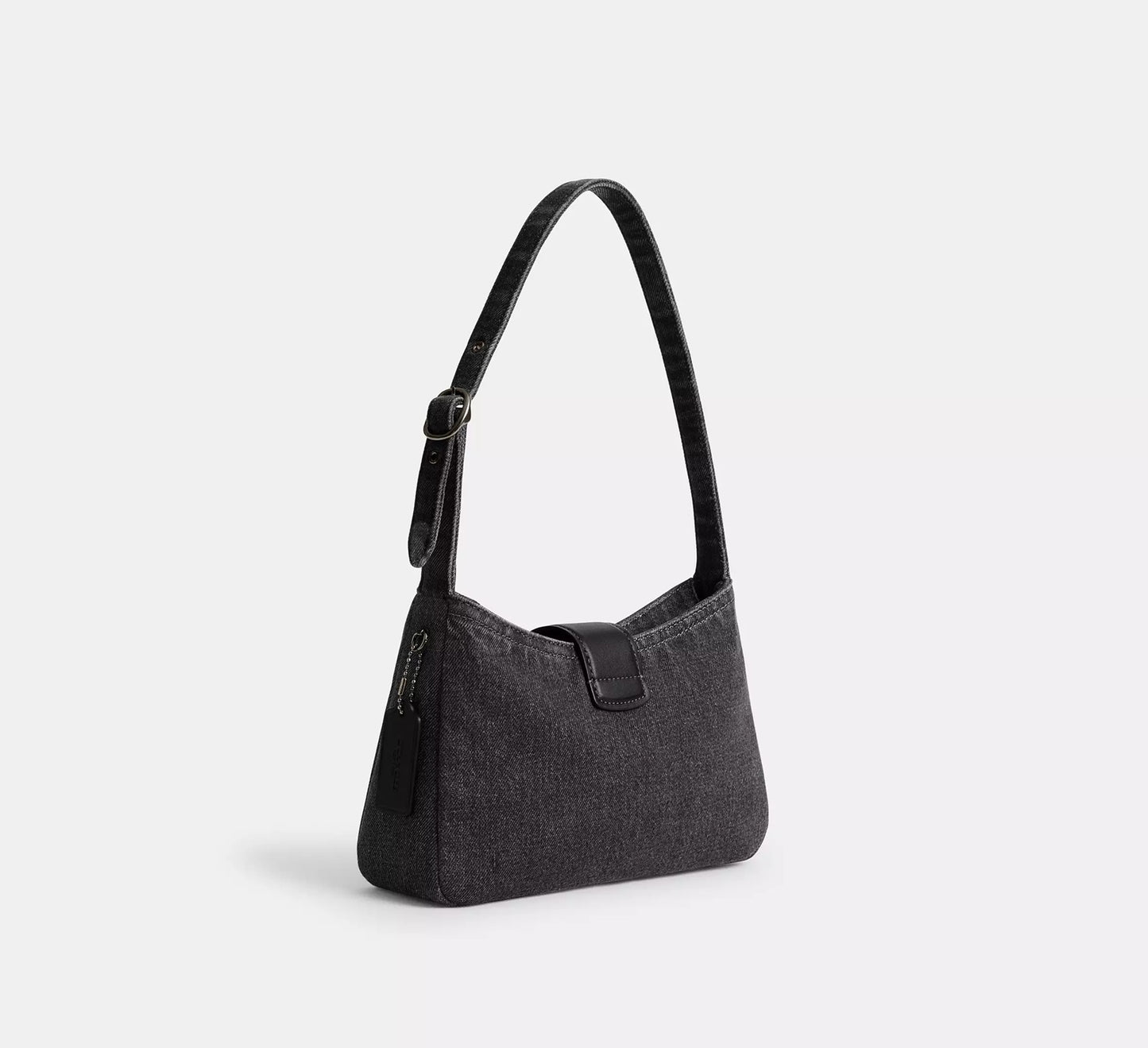 Eliza Shoulder Bag In Signature Denim Washed Grey Coach
