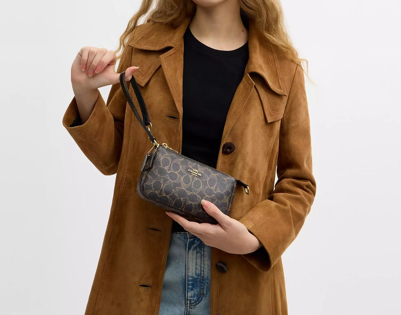 Nolita 19 In Loved Signature Canvas With Charms Brown Coach