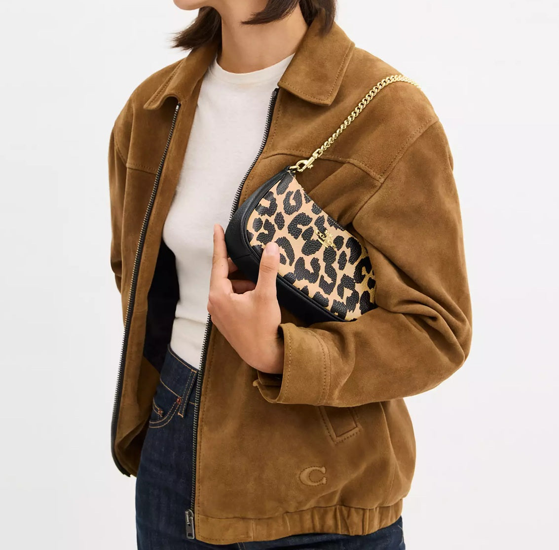 Teri Shoulder Bag With Leopard Print Leopard Multi Coach