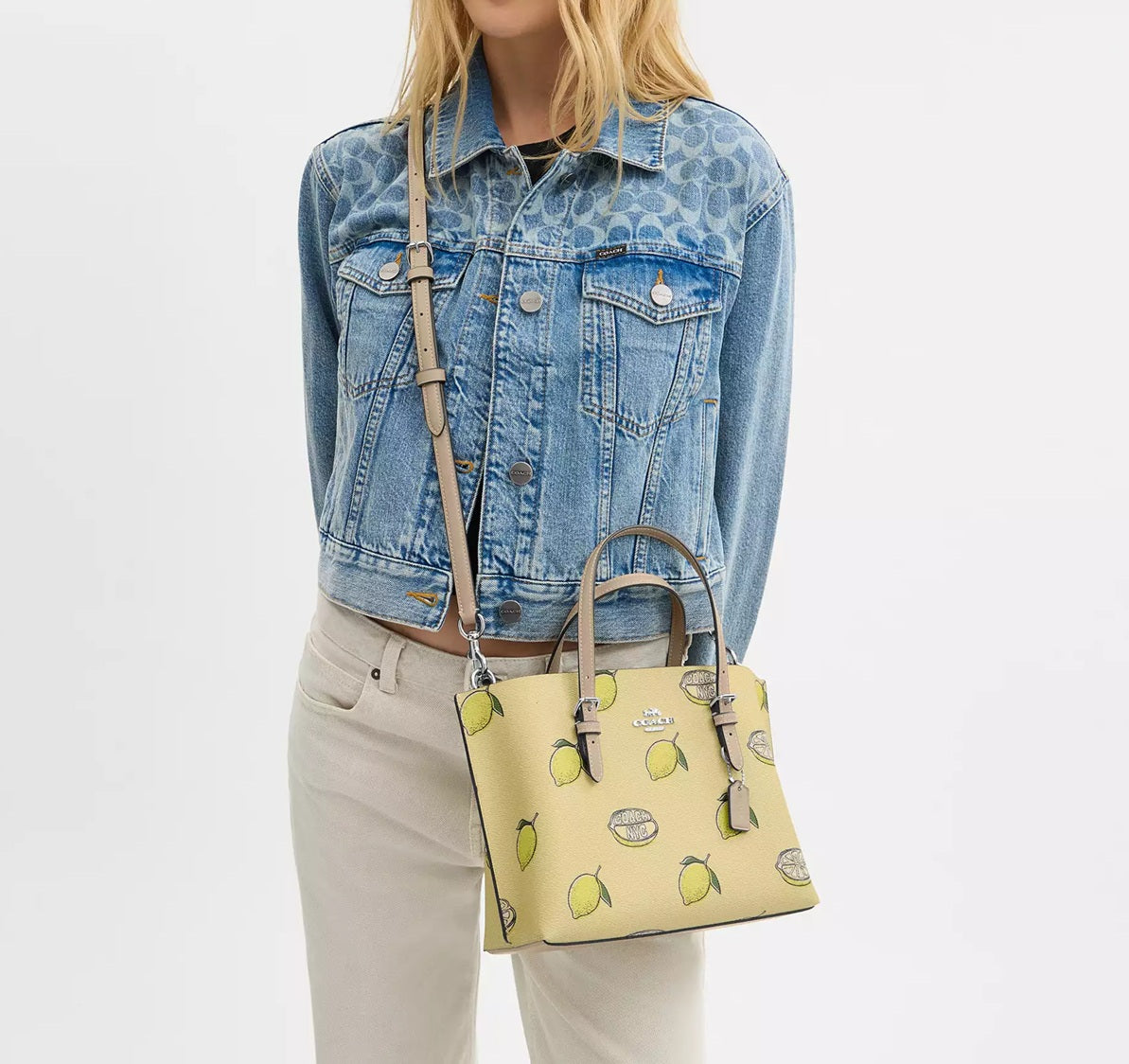 Mollie Tote Bag 25 With Lemon Print Bag Garden Glade Multi Coach