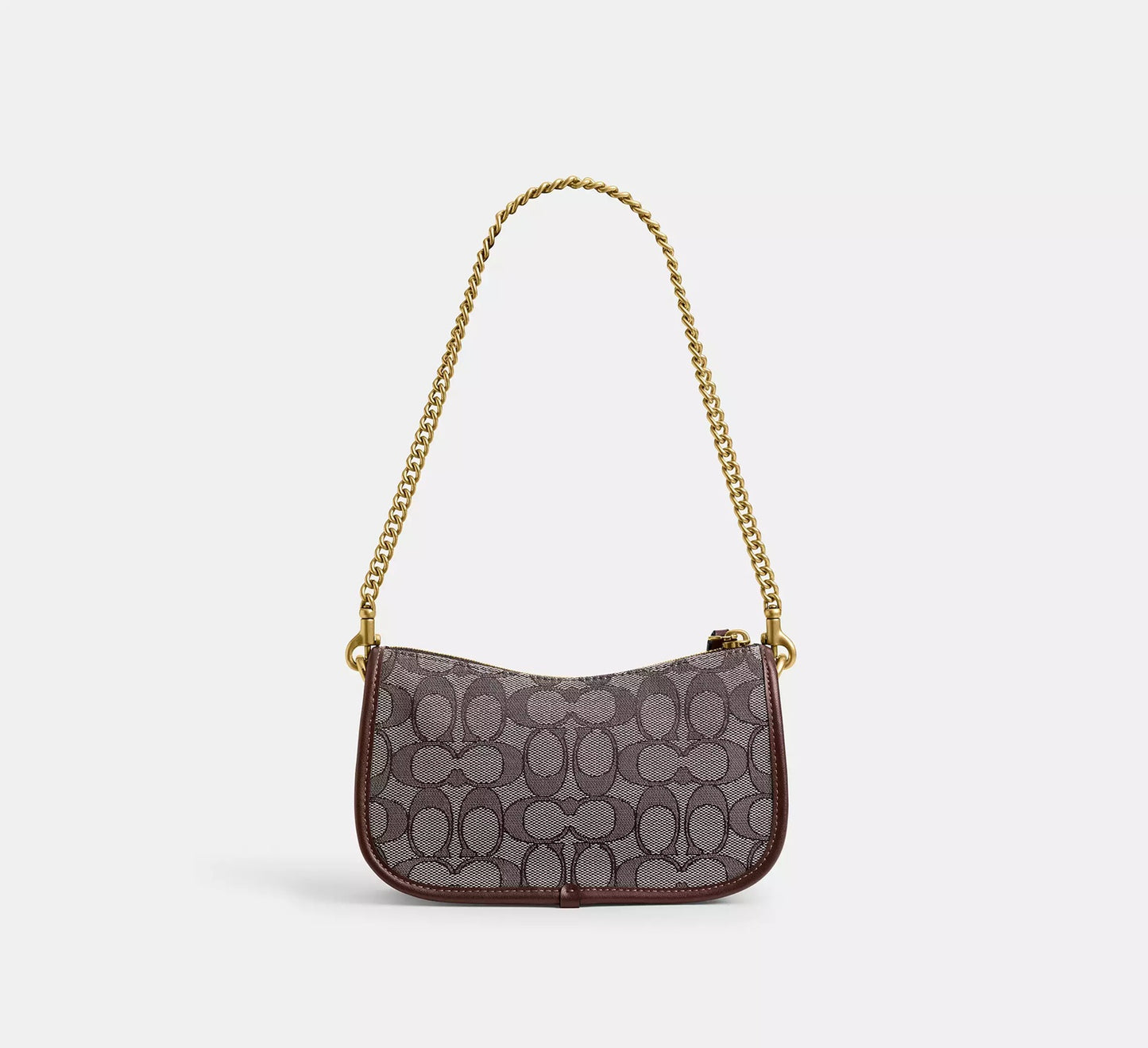 Swinger Bag 20 In Signature Jacquard Oak Maple Coach