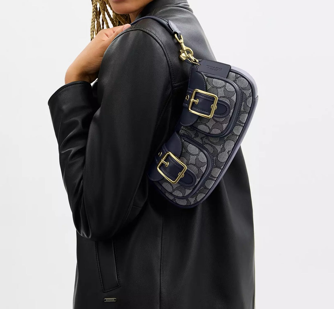 Ashton Bag In Signature Jacquard Midnight Navy Coach