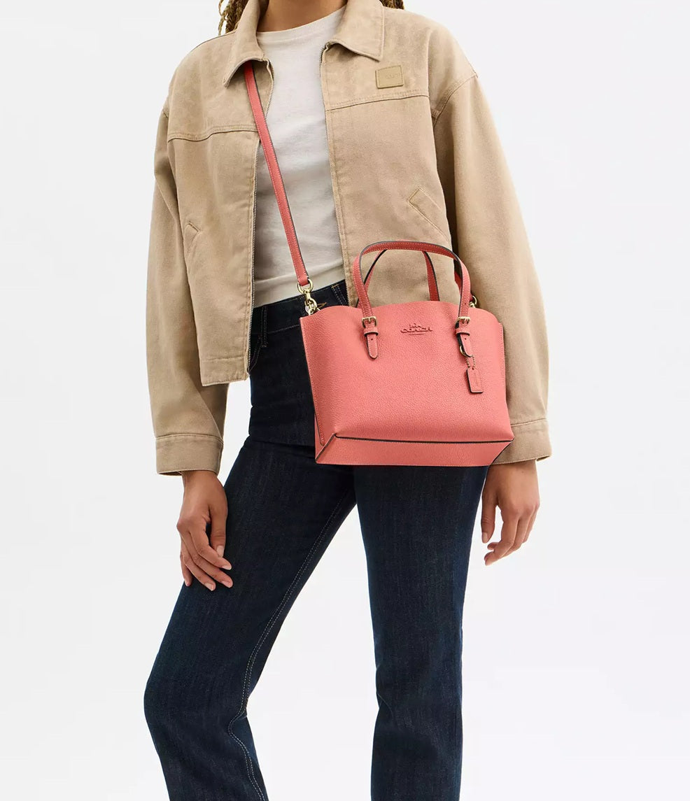 Mollie Tote Bag 25 Bright Coral Coach