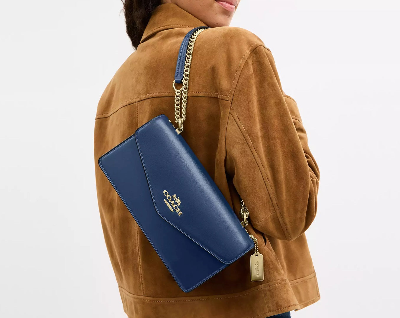 Klare Envelope Crossbody Bag Deep Blue Coach