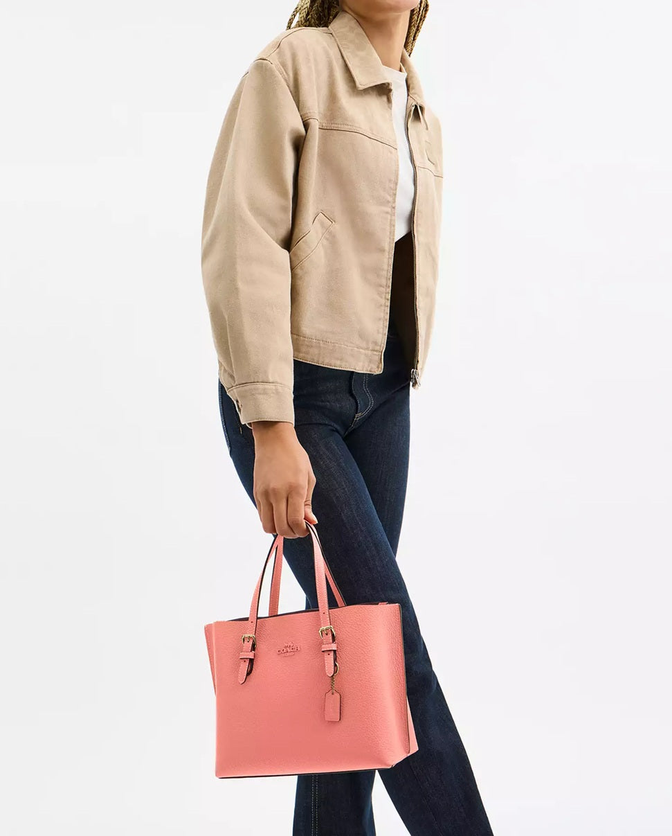 Mollie Tote Bag 25 Bright Coral Coach