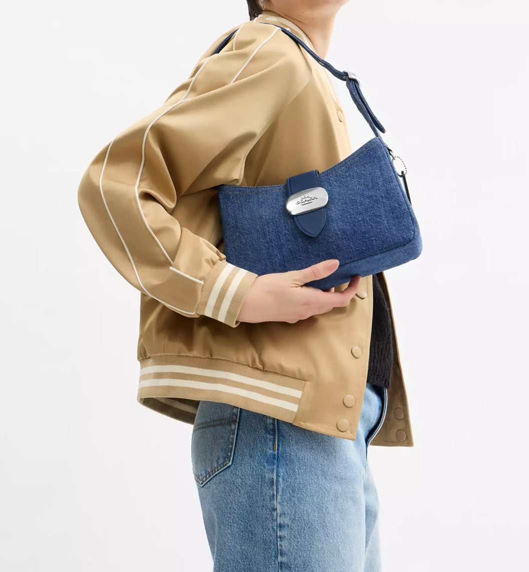 Eliza Shoulder Bag In Signature Denim Indigo Coach