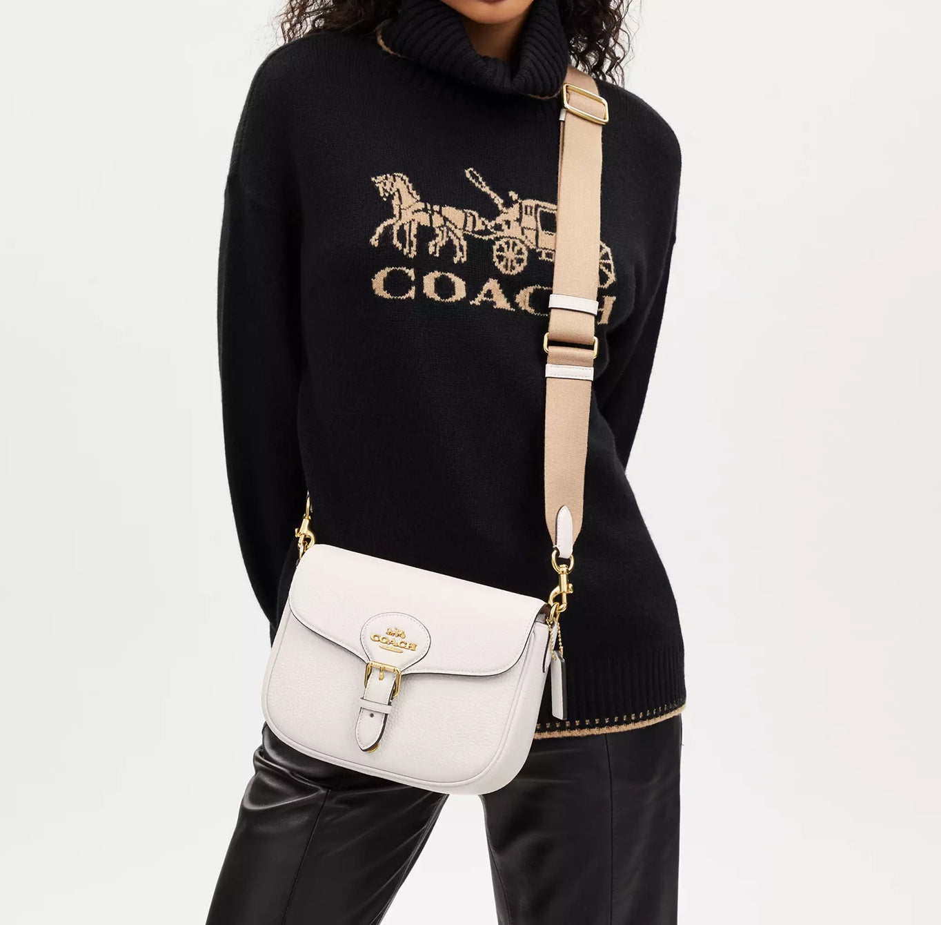 Amelia Saddle Bag Chalk Coach