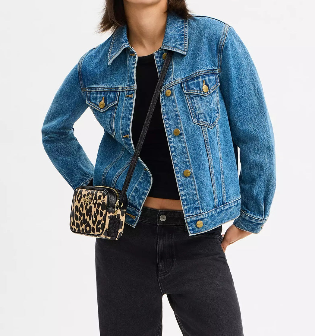 Mini Jamie Camera Bag With Leopard Print Leopard Multi Coach