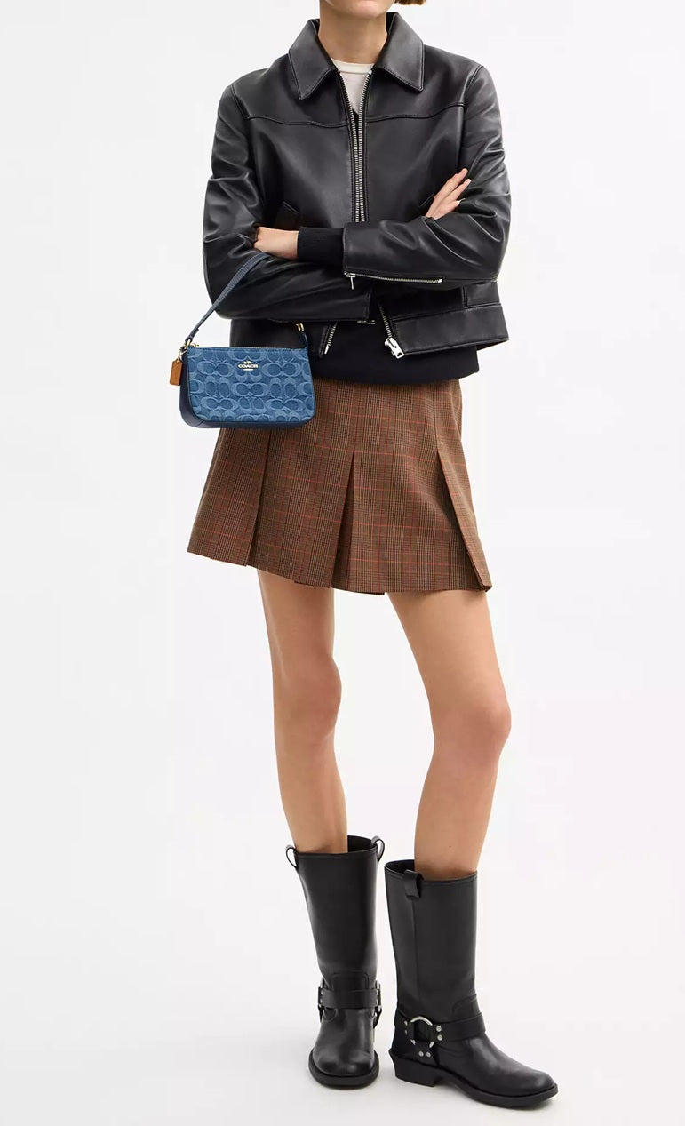 Nolita 19 In Signature Denim Indigo Coach