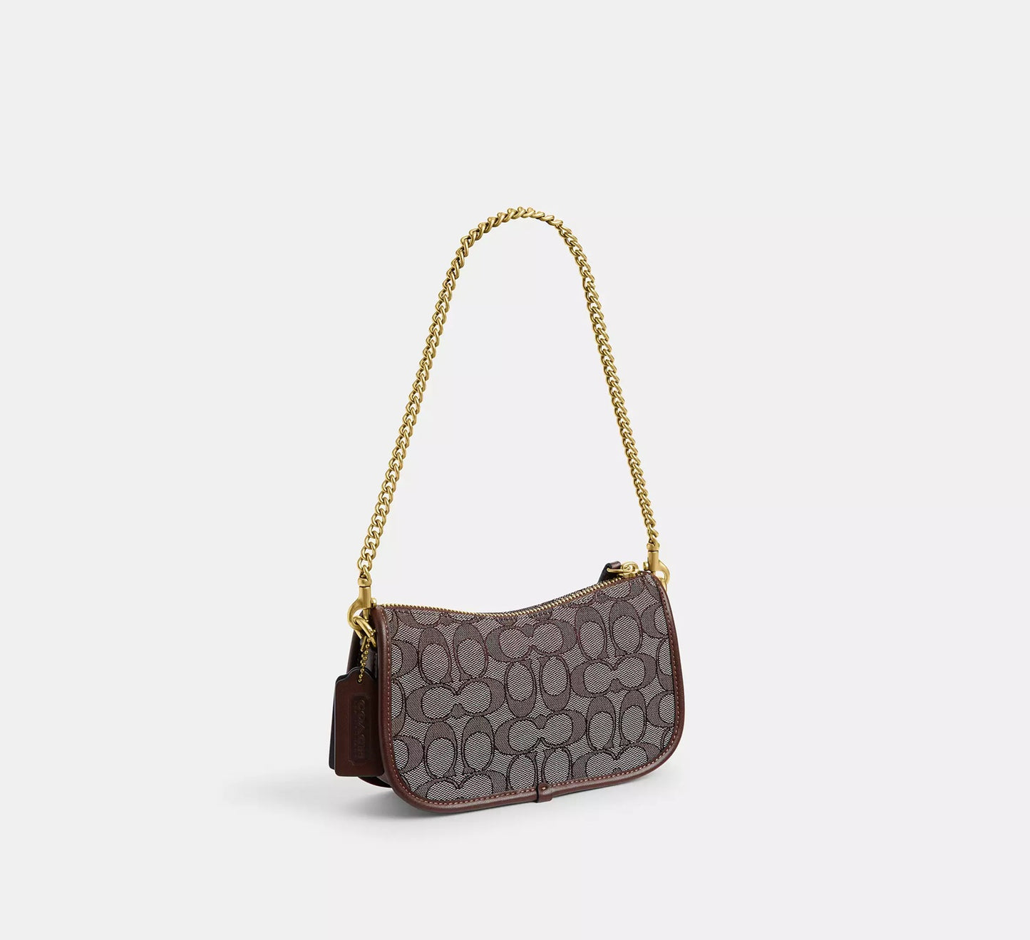 Swinger Bag 20 In Signature Jacquard Oak Maple Coach