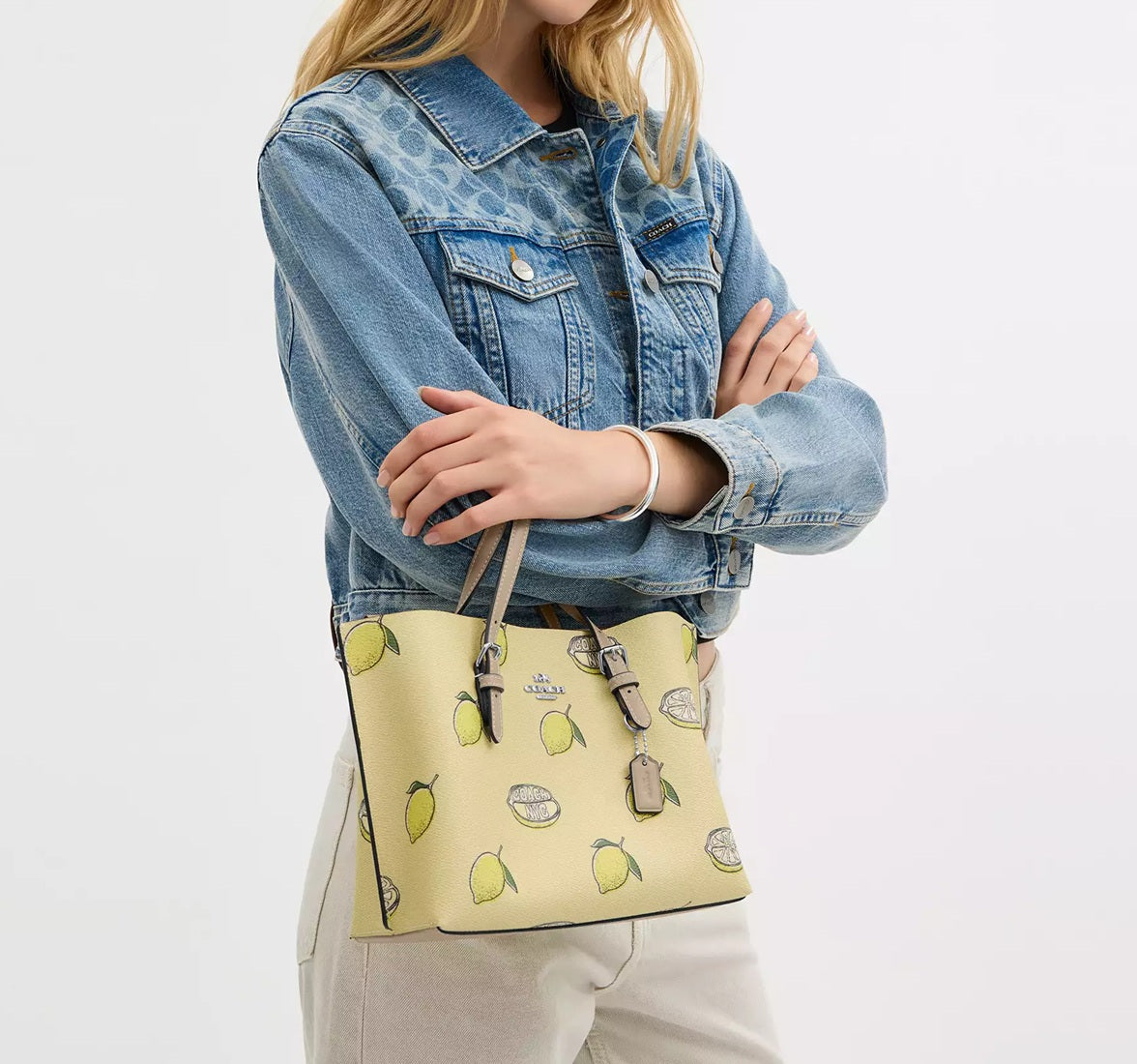Mollie Tote Bag 25 With Lemon Print Bag Garden Glade Multi Coach