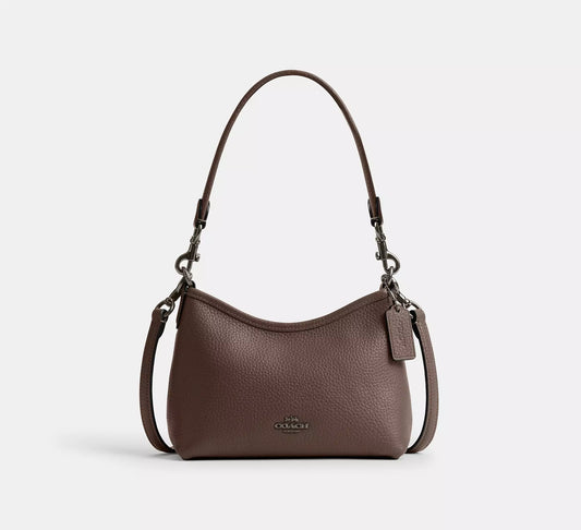 Laurel Small Shoulder Bag Dark Stone Coach