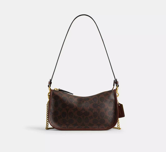 Waverly Bag In Signature Canvas Maple Coach