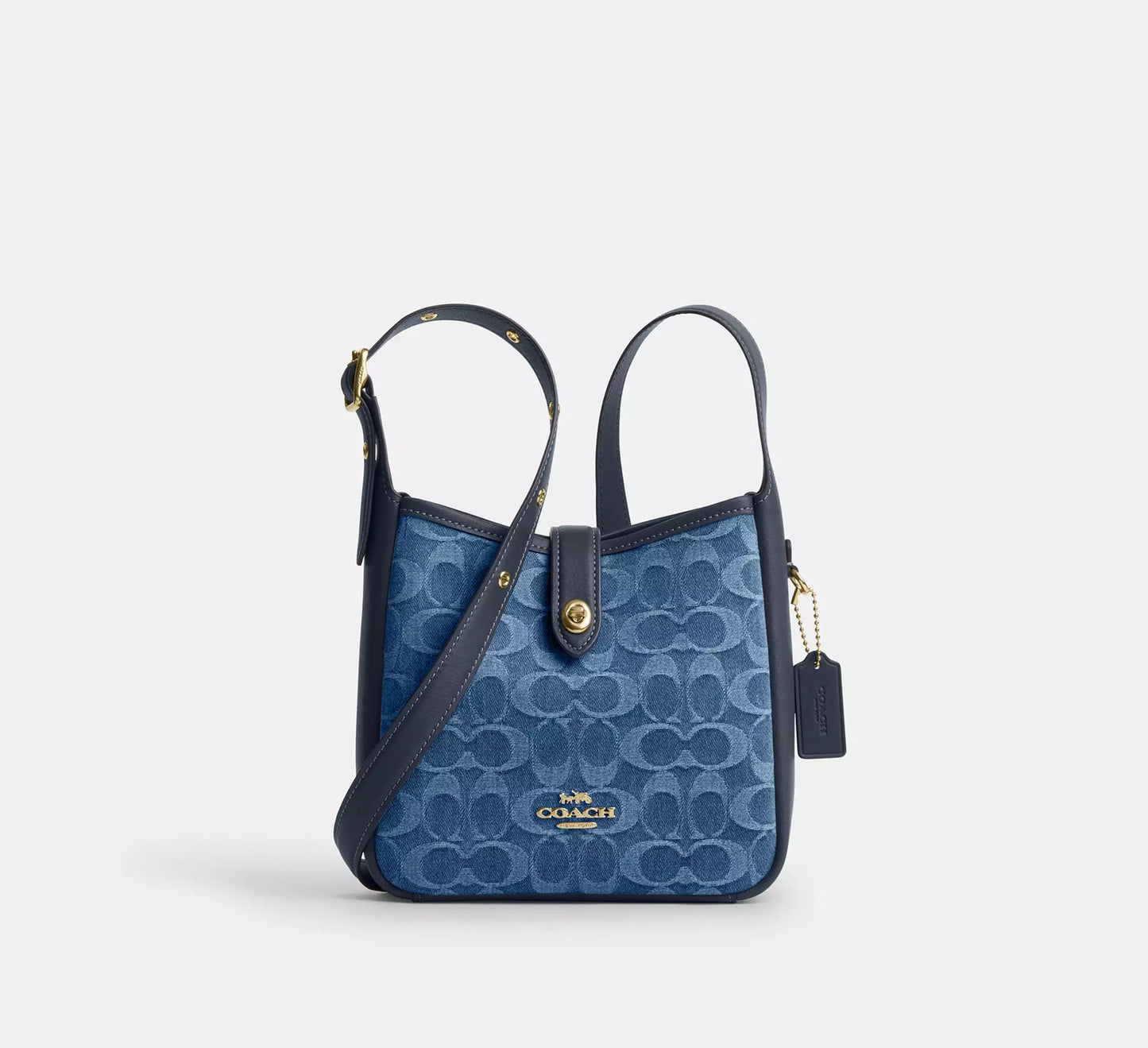 Hadley Mini Crossbody Bag In Signature Denim Indigo Coach